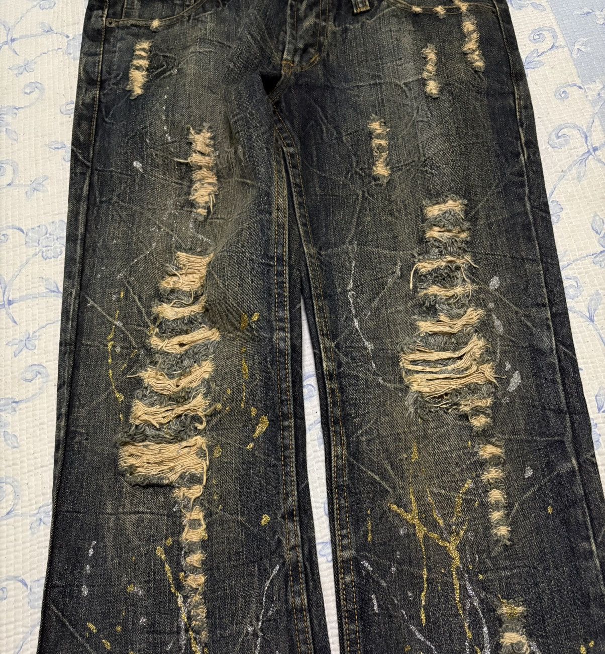 Other K.U.I Streetwear Jeans Flared Distressed Denim Size US 32 / EU 48 - 16 Thumbnail
