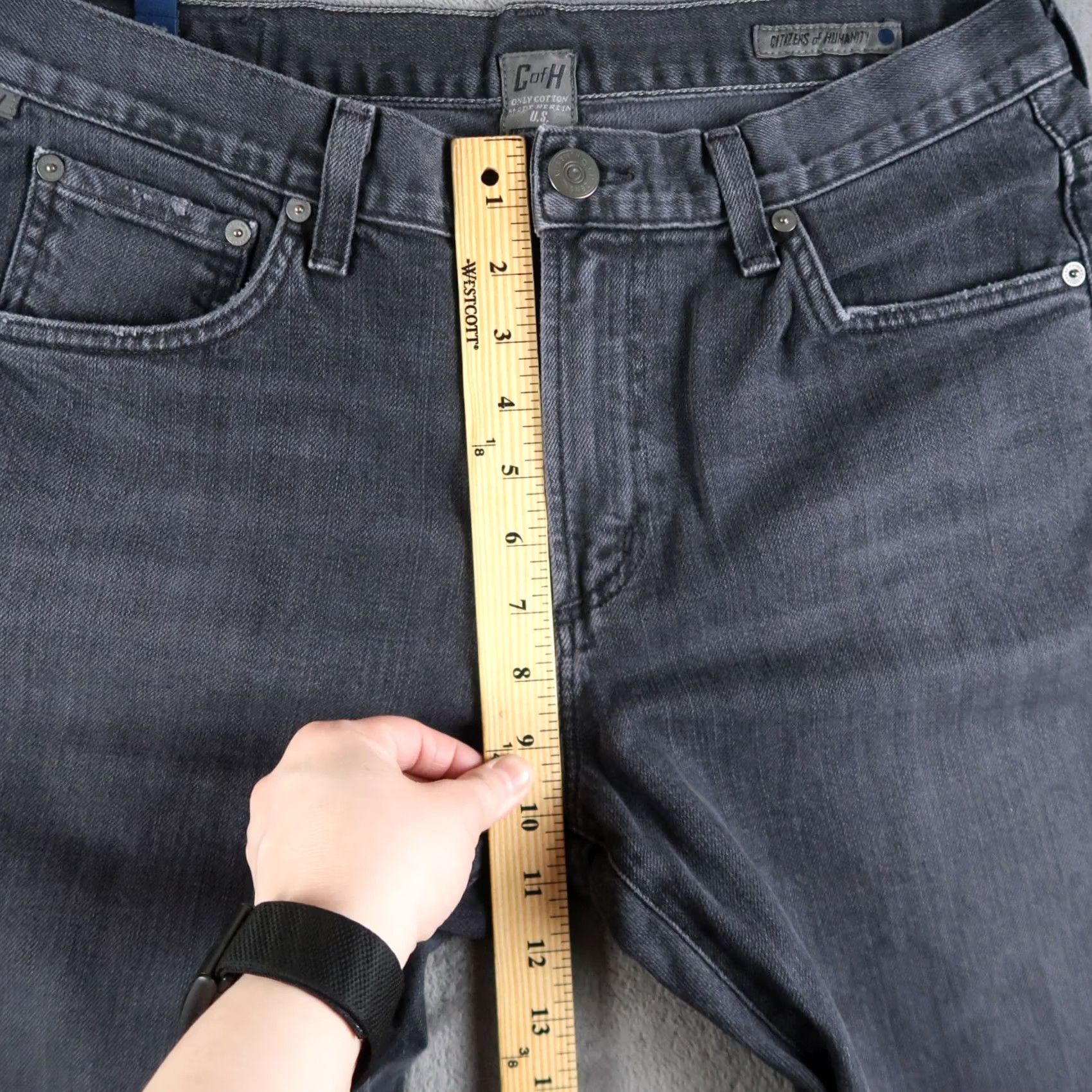 Citizens Of Humanity Citizens of Humanity Jeans Men Straight Leg 34x29 Charcoal Gray USA Made CofH Size US 34 / EU 50 - 7 Thumbnail