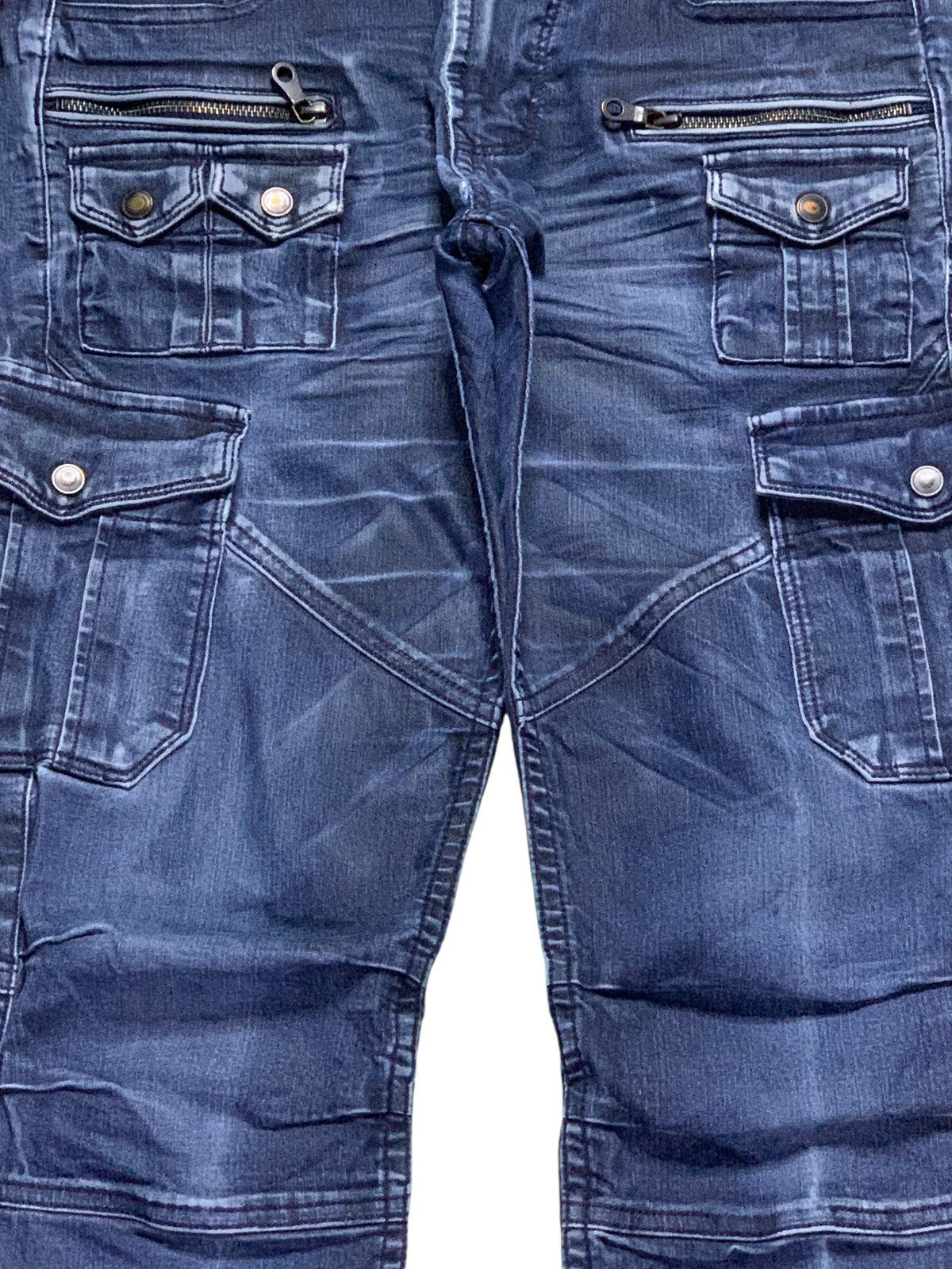 Japanese Brand × Nicole Club Vintage Japanese Nicole Tactical Bondage Cargo Denim Pants Size US 32 / EU 48 - 5 Thumbnail