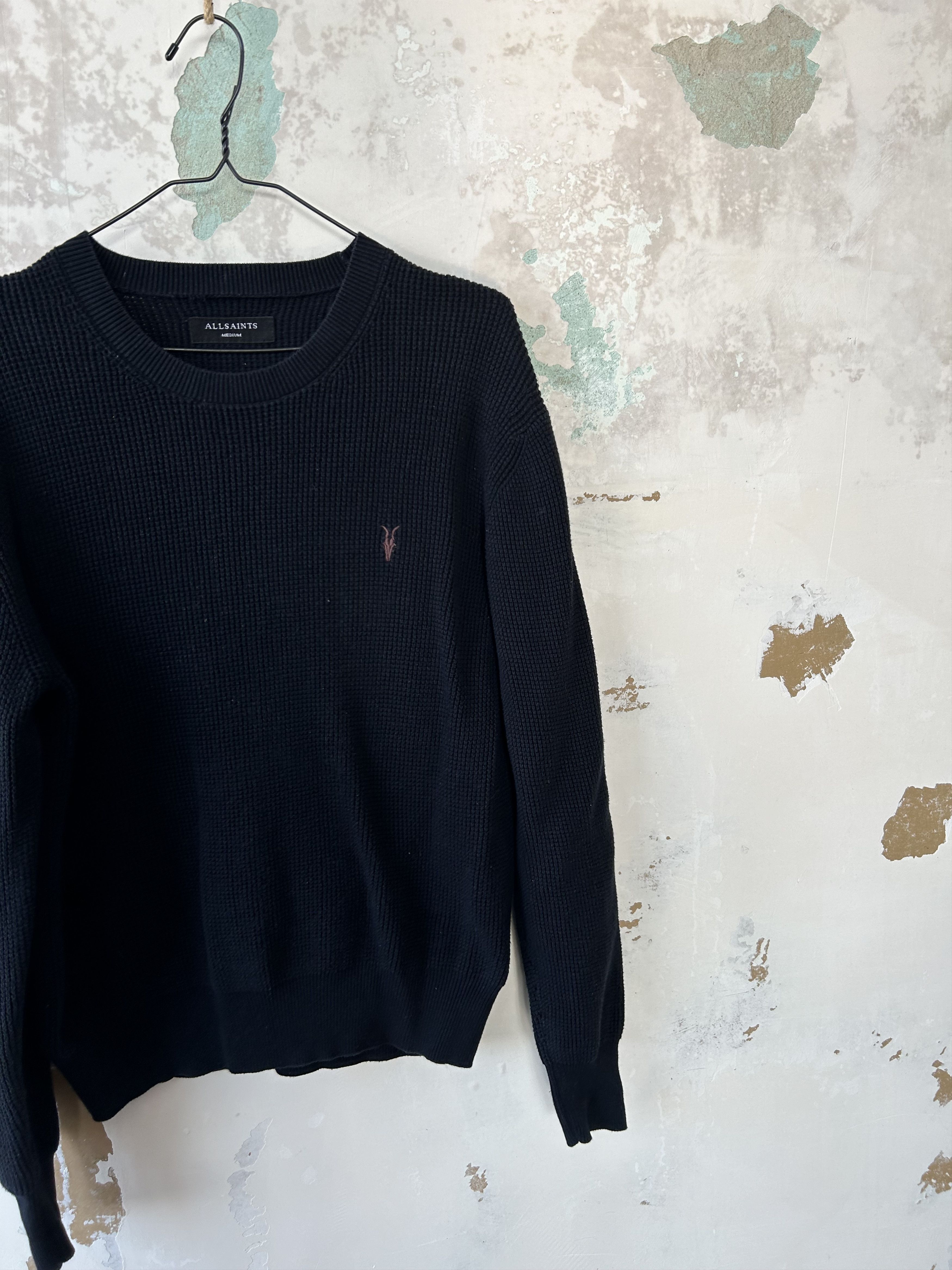 Allsaints × Vintage Vintage Allsaints Sweater Logo Size L Knitted Rare Size US M / EU 48-50 / 2 - 2 Thumbnail