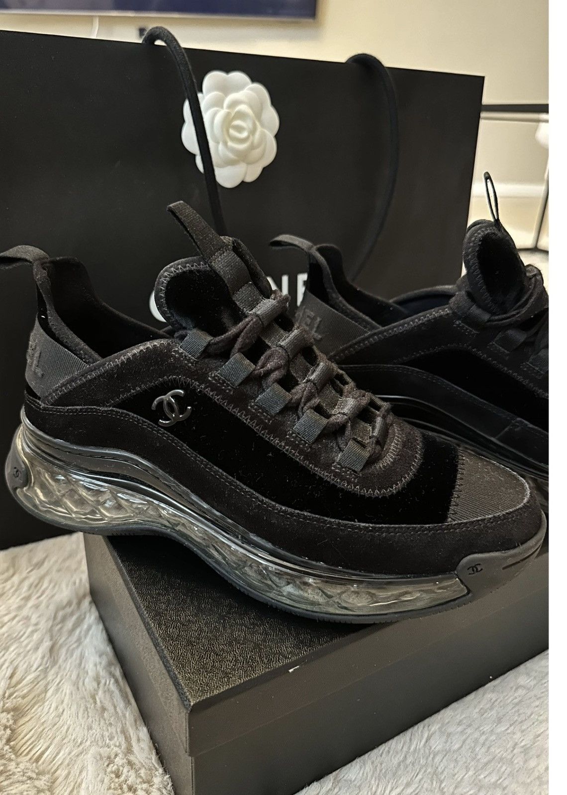 CHANEL mens low top trainers
