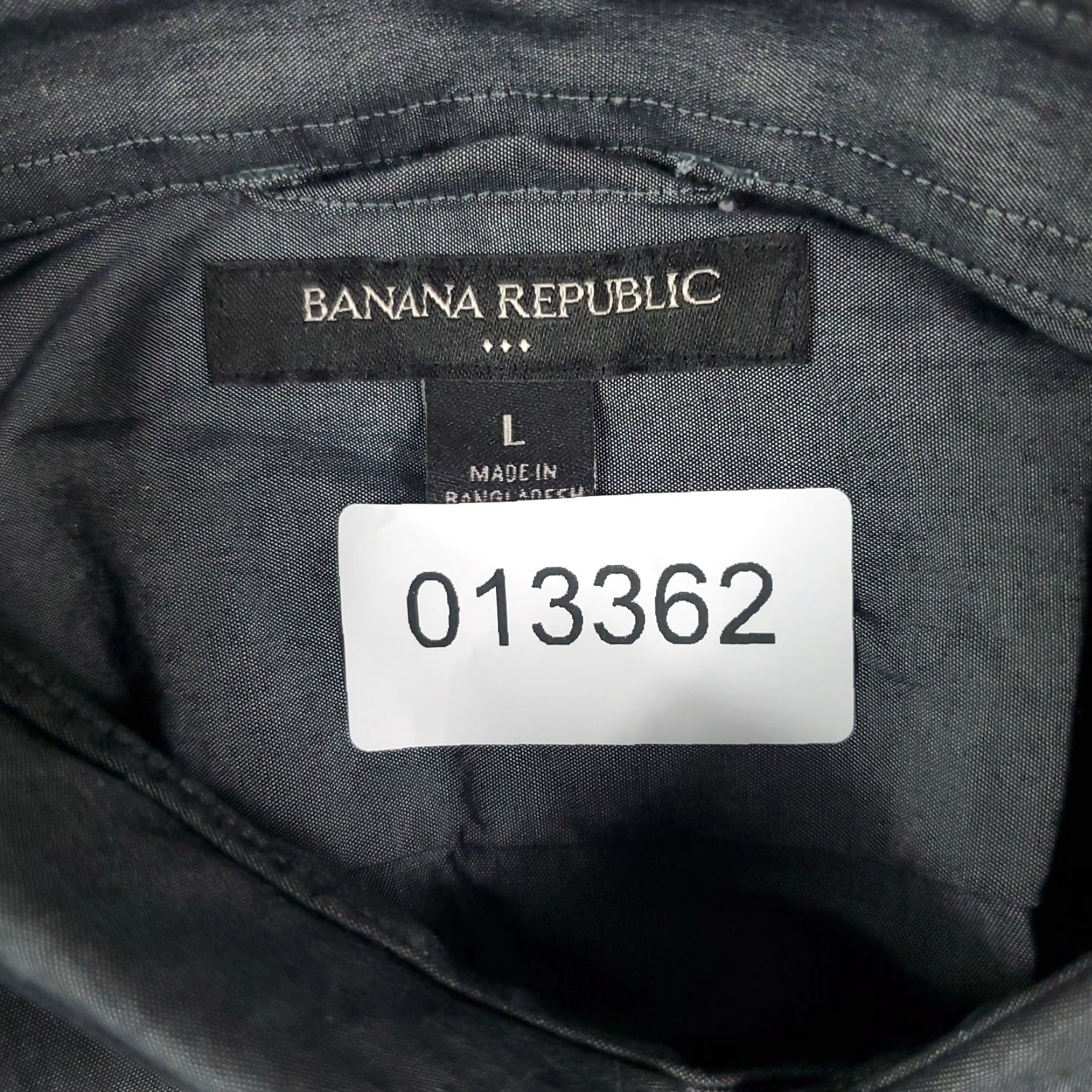 Banana Republic Banana Republic Shirt Gray/Black Long Sleeve Button-Up Adult Large Mens Size US L / EU 52-54 / 3 - 6 Thumbnail