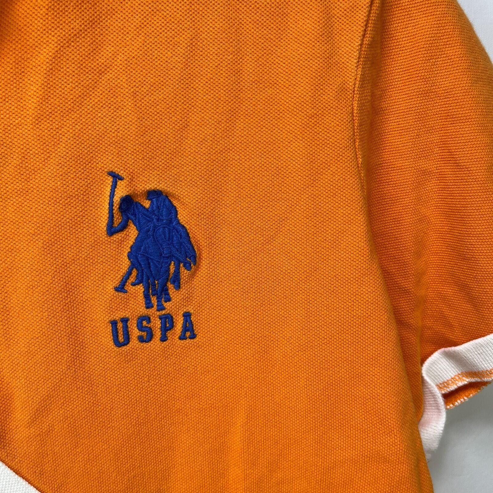 U.S. Polo Assn. Vintage Y2K US Polo Assn Orange Big Pony Polo Shirt Medium Size US M / EU 48-50 / 2 - 3 Thumbnail