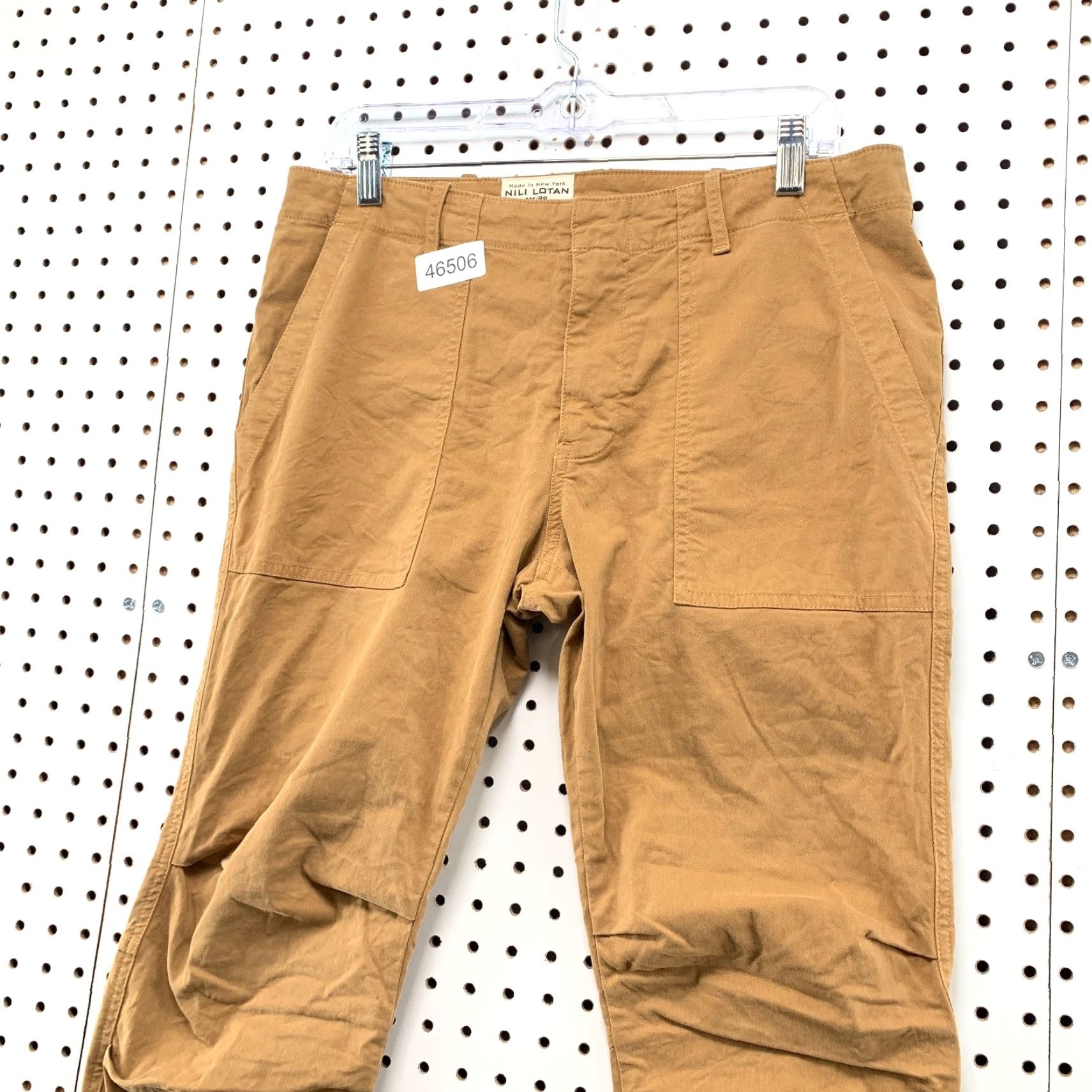 Nili Lotan Nili Lotan French Military Jogger Pants Womens Size 8 Brown Cropped 32x25.5 Twill Cotton Casual Womens Pants Cropped 32x25.5 - Vintage No Size 30" / US 8 / IT 44 - 5 Thumbnail