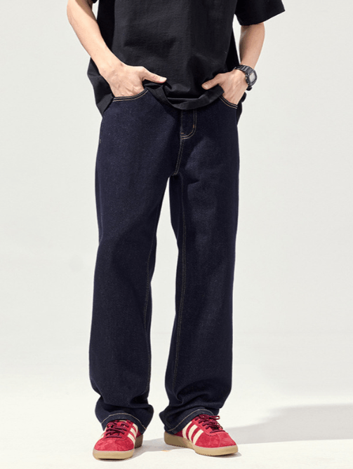 Japanese Brand × Jean Men's trendy high street washed stretch straight jeans Size US 32 / EU 48 - 1 Thumbnail