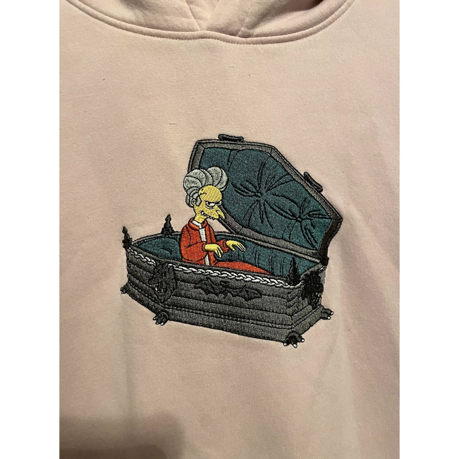 H&M The Simpsons X H&M Mr. Burns Embroidered Pink Hoodie XL Men Pullover Hoodie Oversized Cotton Embroidered Pink 90s Size US XL / EU 56 / 4 - 2 Thumbnail