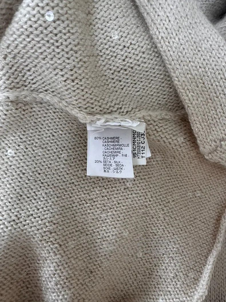Brunello Cucinelli Brunello Cucinelli Beige Cashmere Sequin Knit Top Size S / US 4 / IT 40 - 5 Thumbnail