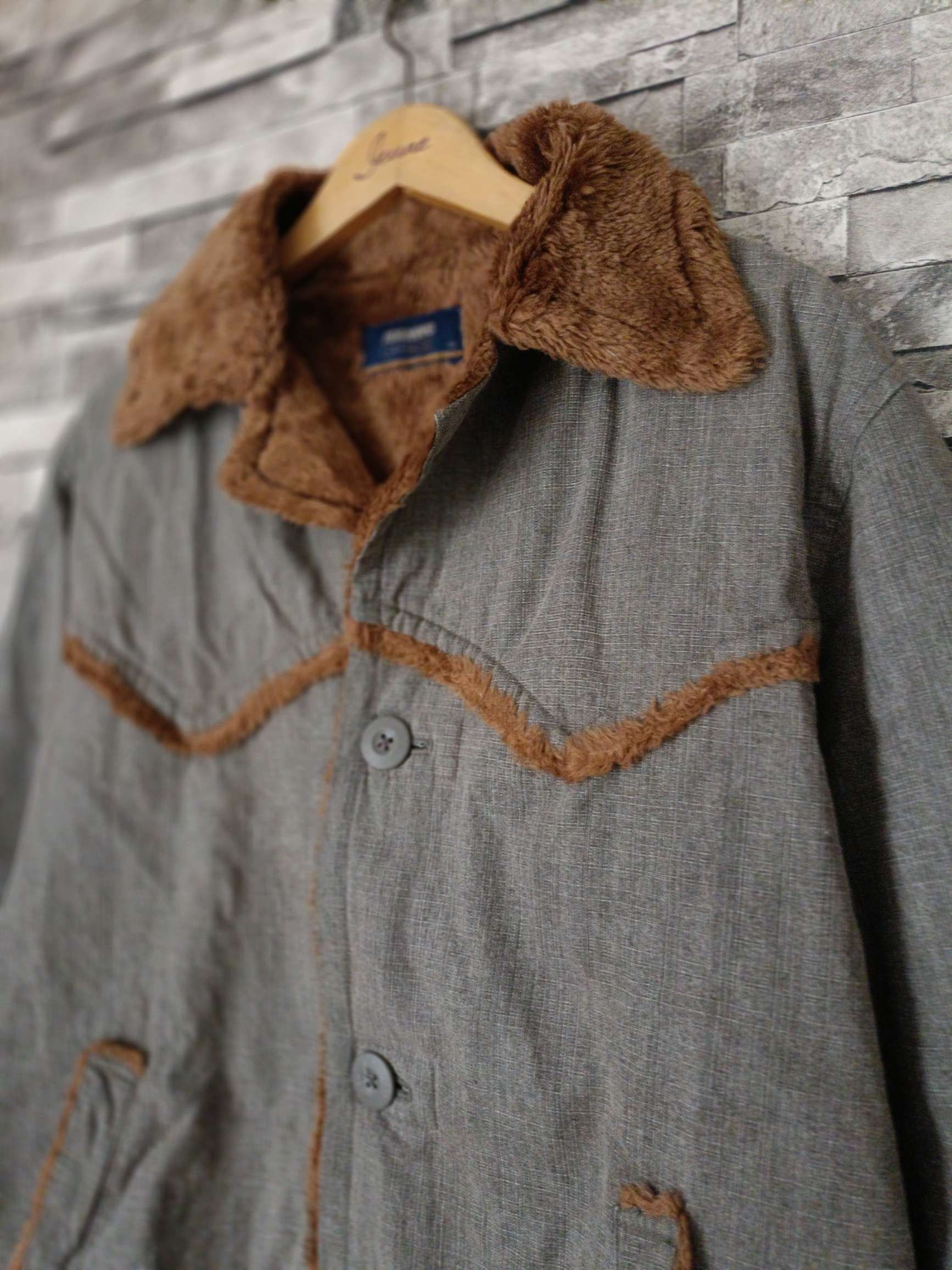 Vintage Vintage jeaning garage shearling denim chore jacket Size US L / EU 52-54 / 3 - 2 Thumbnail