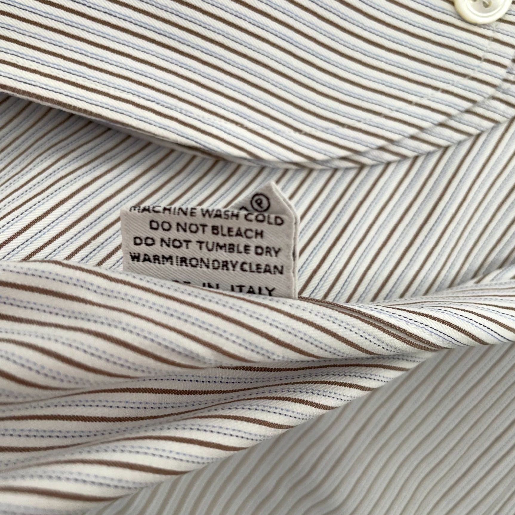 Canali Canali Shirt Adult 16.5/42 White Blue Button Up Long Sleeve Cotton Italy Mens L Shirt Size US L / EU 52-54 / 3 - 7 Thumbnail