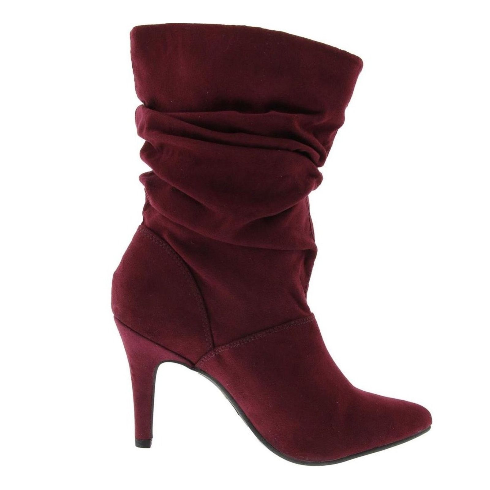Other Style & Co. Adelay Faux Suede Mid-Calf Booties Maroon 7.5 Size US 7.5 / IT 37.5 - 1 Thumbnail