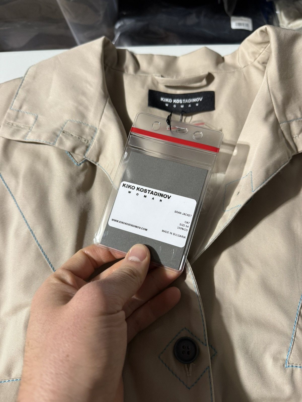 Kiko Kostadinov SS23 Bran Khaki Baggy Jacket Size XXS / US 00 / IT 34 - 11 Thumbnail