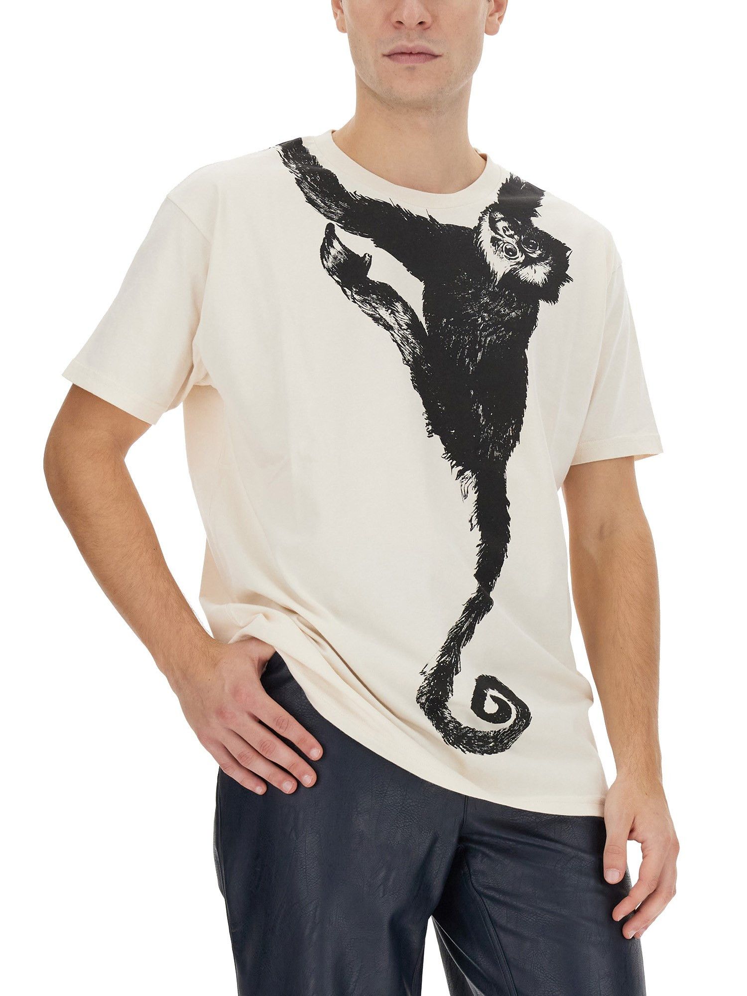 Vivienne Westwood o1f1d3z0525 Monkey Classic T-Shirt in White Size US L / EU 52-54 / 3 - 6 Thumbnail