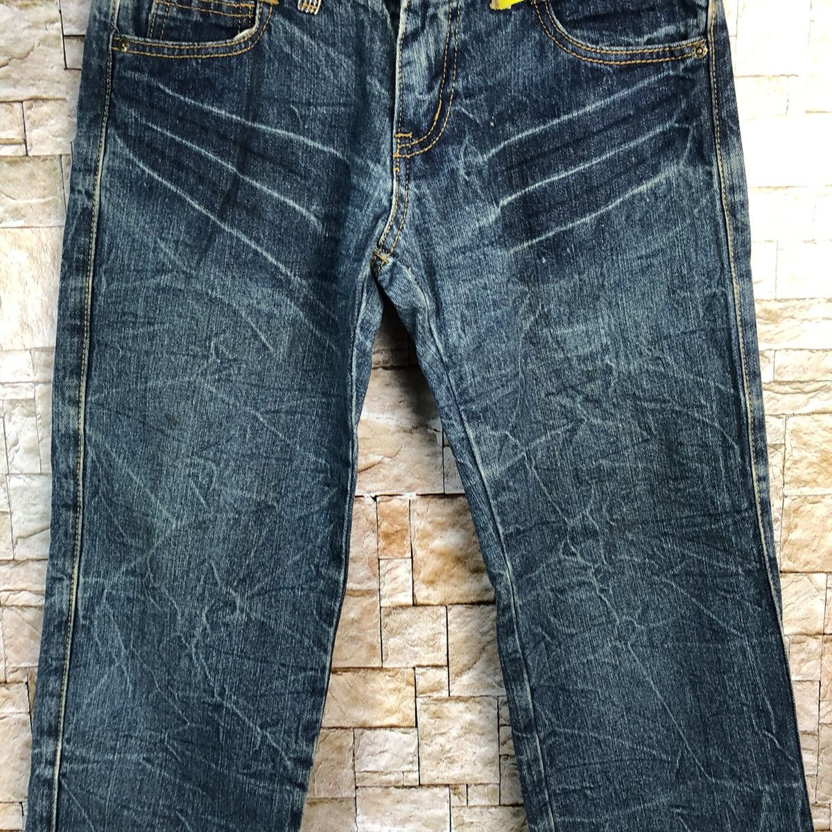 Japanese Brand Le John Blue Double Waist Denim Pants #A159 Size US 26 / EU 42 - 6 Thumbnail