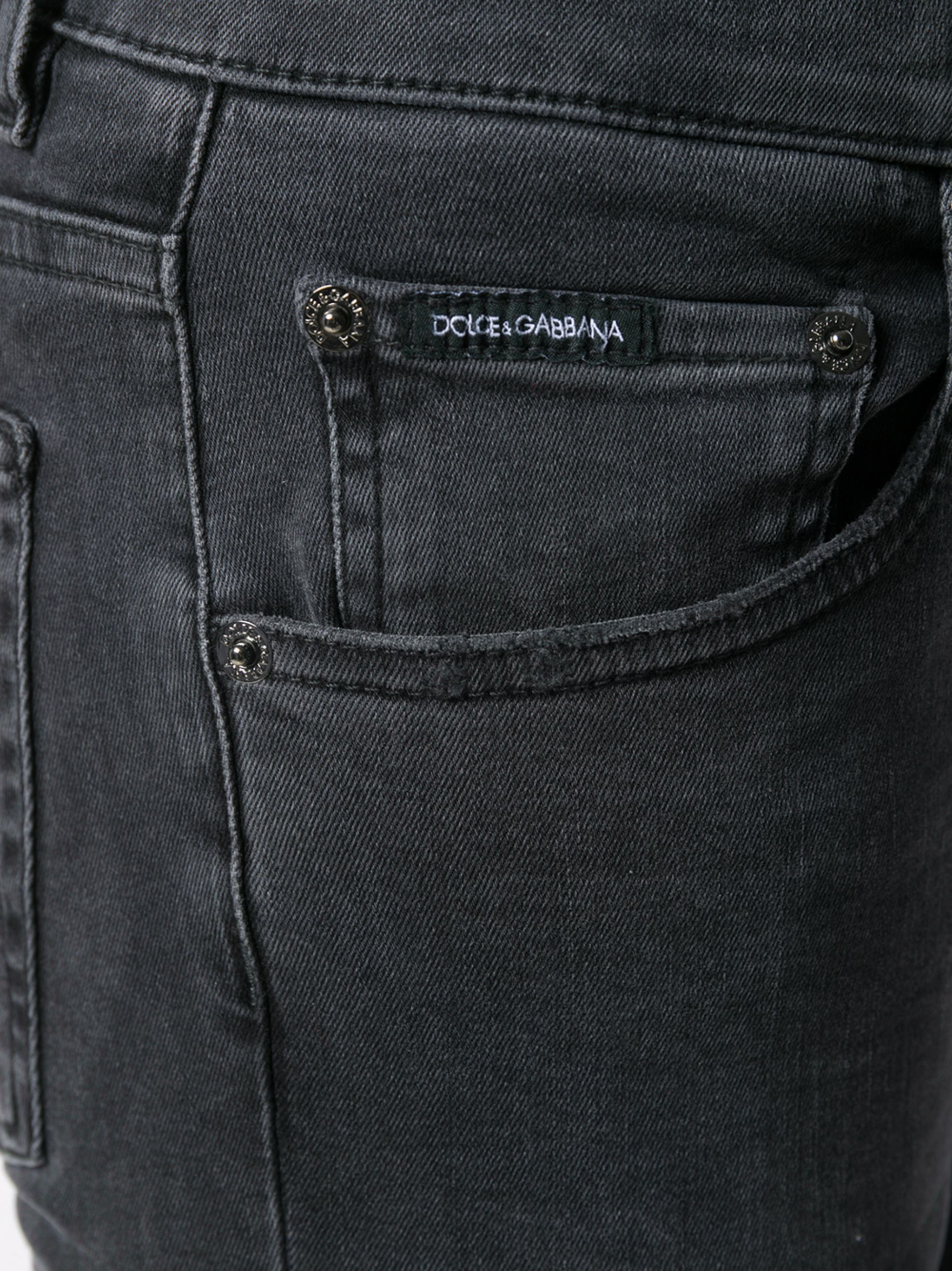 Dolce & Gabbana o1y0125 Logo Jeans in Black Size US 28 / EU 44 - 5 Thumbnail