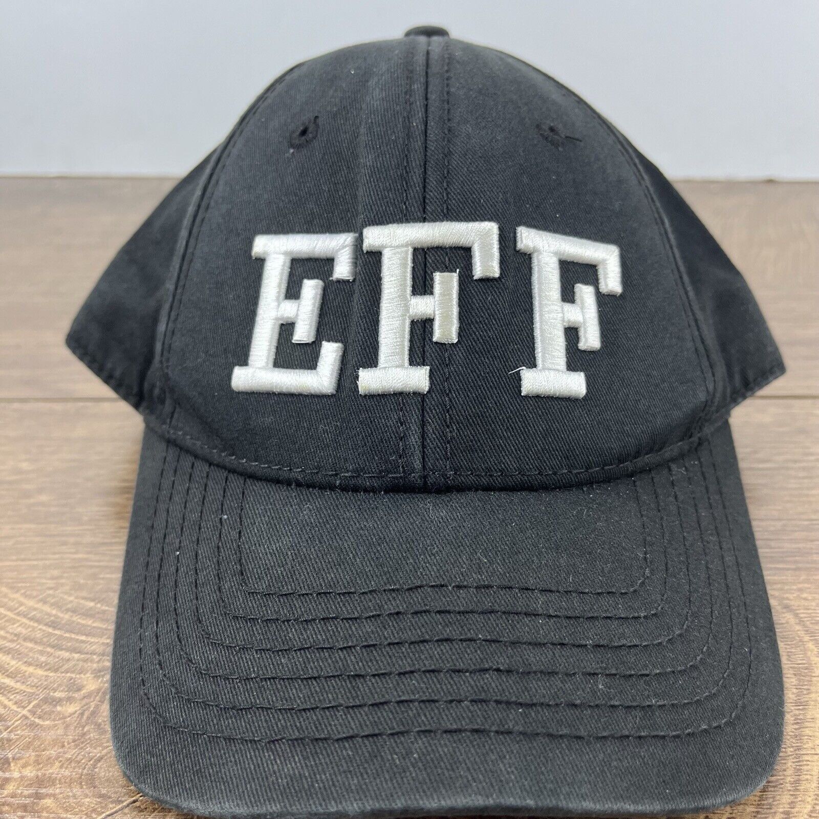 Other EFF Hat EFF Baseball Hat Black Cap Adjustable Hat Black Adul Size ONE SIZE - 5 Thumbnail