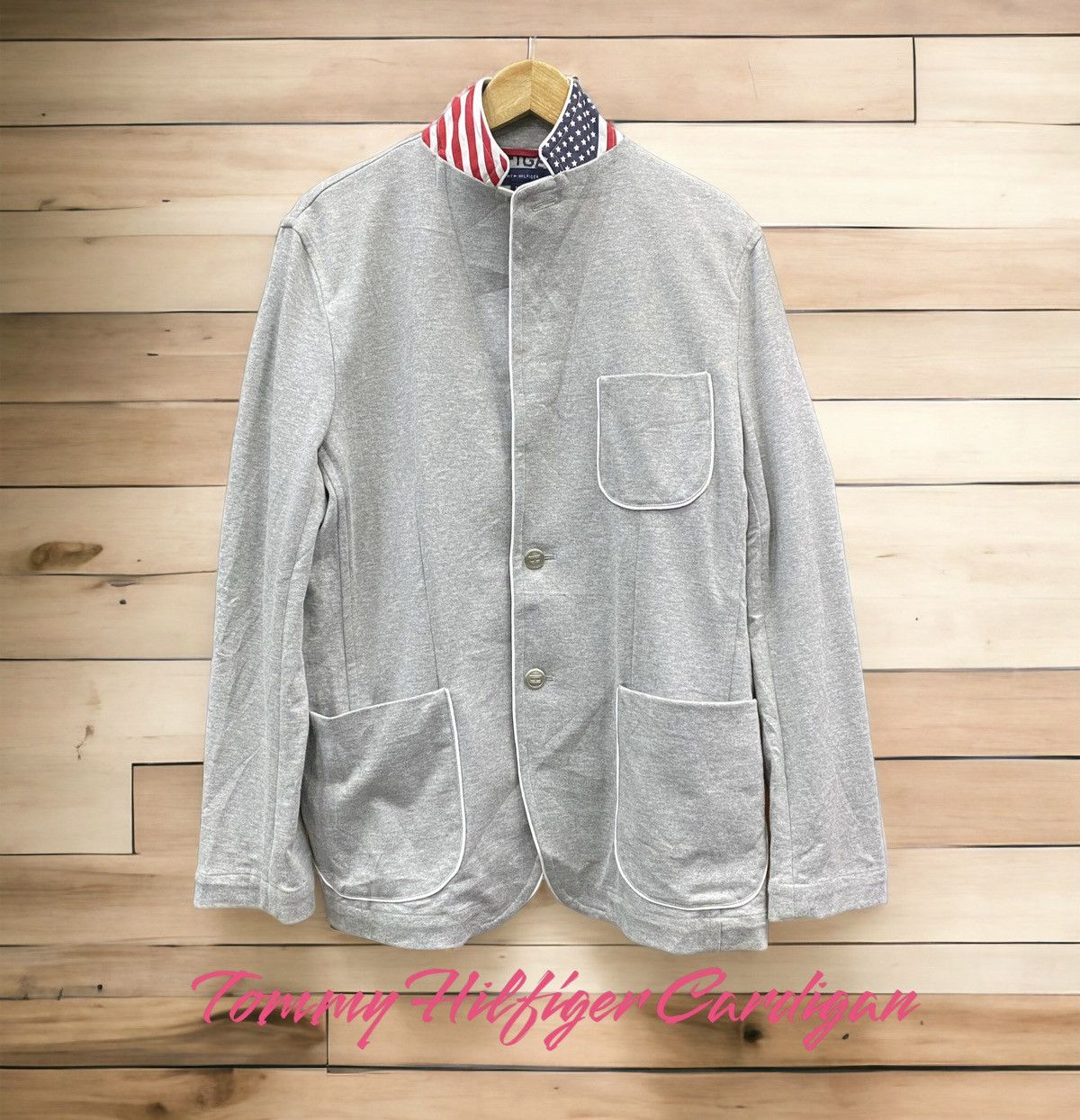 Tommy Hilfiger Vtg Tommy Hilfiger Button Cardigan (M) Size US L / EU 52-54 / 3 - 1 Thumbnail