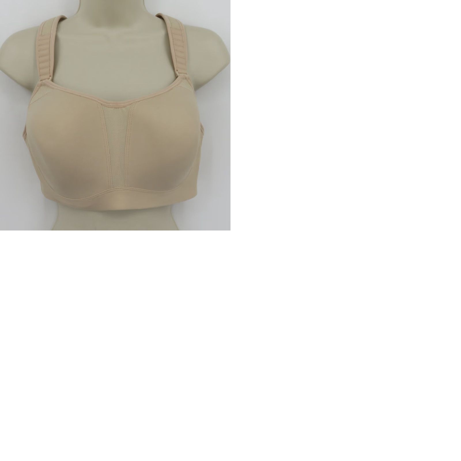 Vintage Delimira 42B A282 Contour Sports Bra High Impact Solid Beige Underwire NEW NWT Size ONE SIZE - 10 Thumbnail