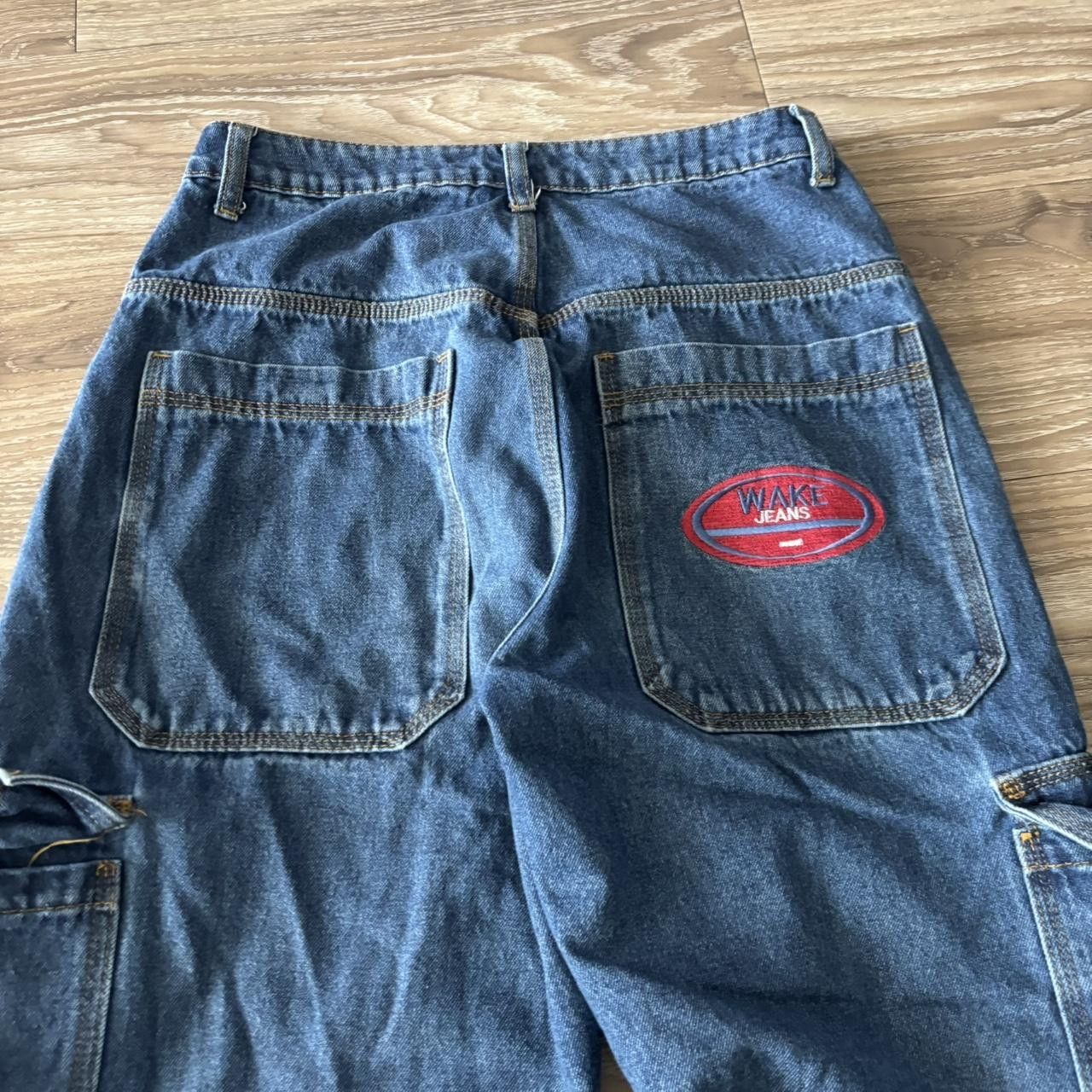 Japanese Brand Crazy Vintage Y2K/2000s Baggy Skater Style Streetwear Cargo Denim Jeans! 26x30 Size US 26 / EU 42 - 7 Thumbnail