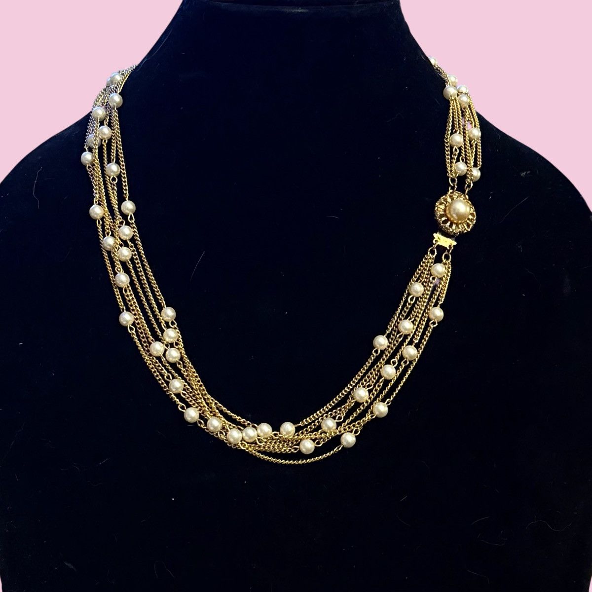 Vintage Vintage multi strand station pearl necklace Size ONE SIZE - 1 Thumbnail