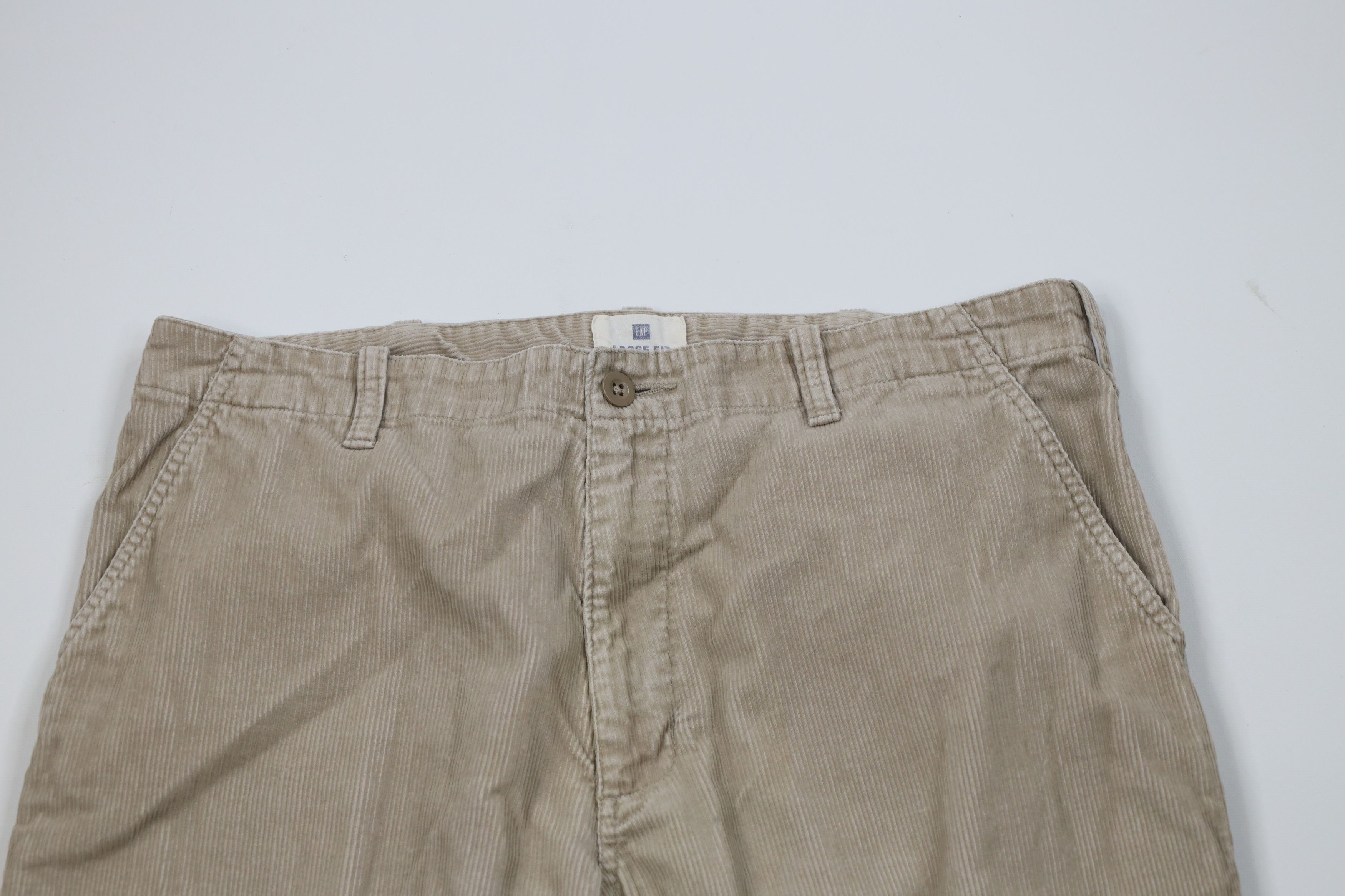 Gap Vintage 90s Y2K Gap Loose Fit Wide Leg Corduroy Chino Pants Size US 34 / EU 50 - 2 Thumbnail