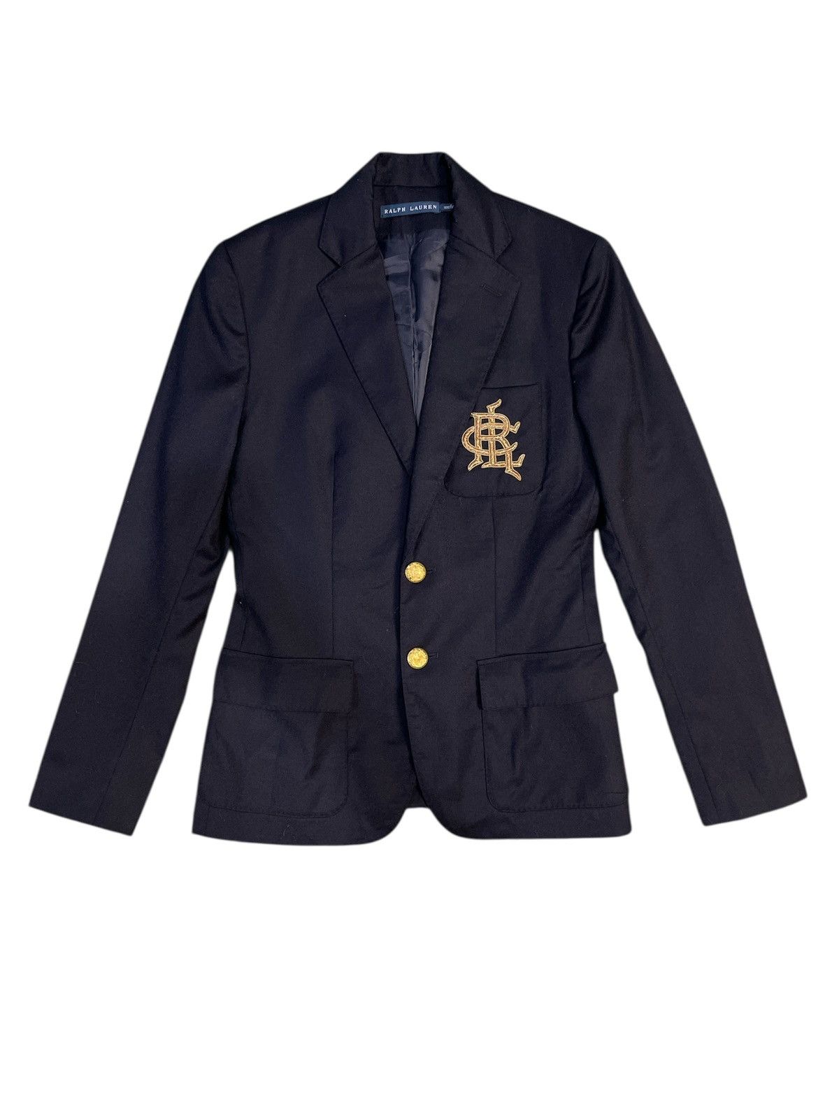 Ralph Lauren Ralph Lauren Gold Logo Blazzer Jacket Size S / US 4 / IT 40 - 1 Thumbnail