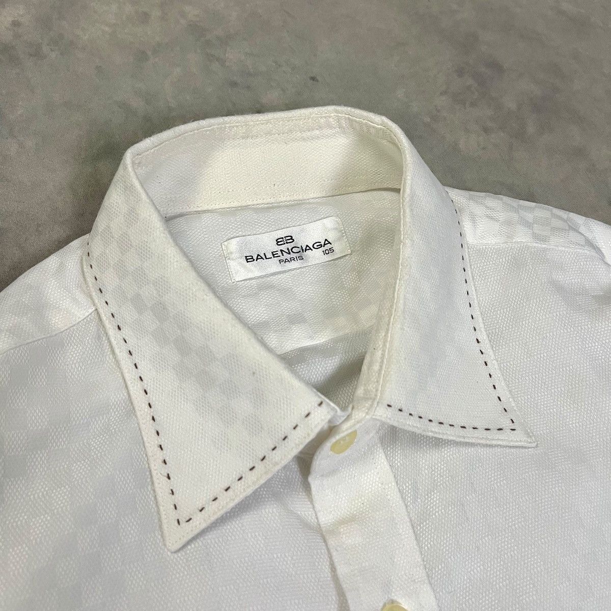 Balenciaga Balenciaga Button Up Checker Shirt Size US S / EU 44-46 / 1 - 3 Thumbnail