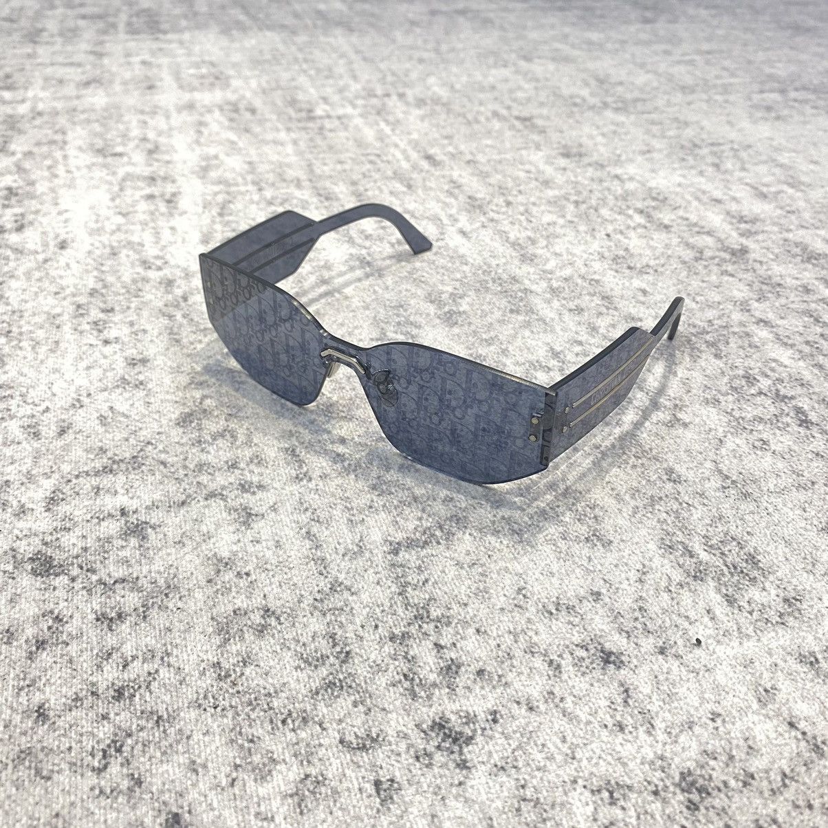 DIOR Club M6U Rectangular Sunglasses Oblique Pattern BLUE