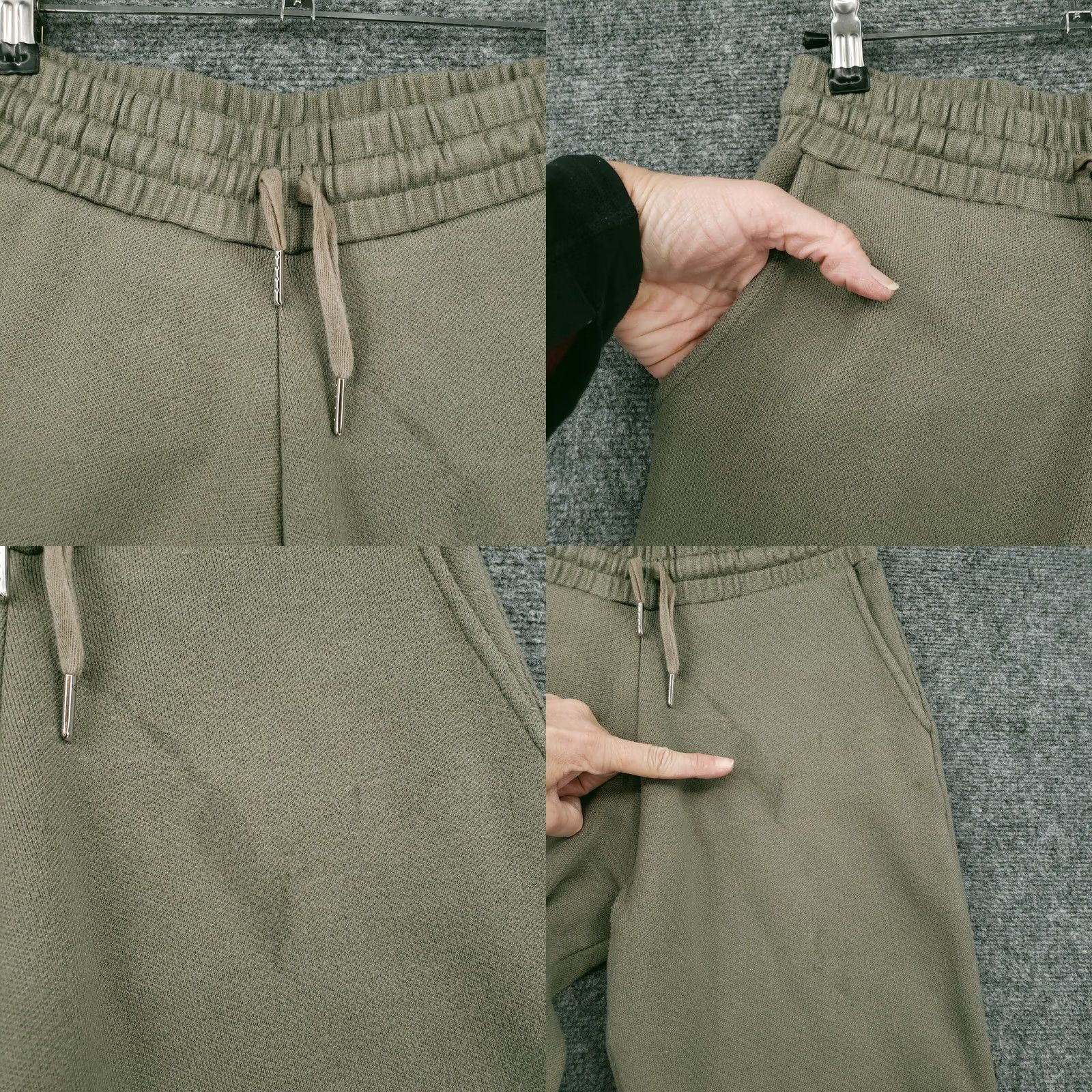 Zara Zara Jogger Pants Women S Small Green High Rise Sweatpants Drawstring Size 28" / US 6 / IT 42 - 8 Thumbnail