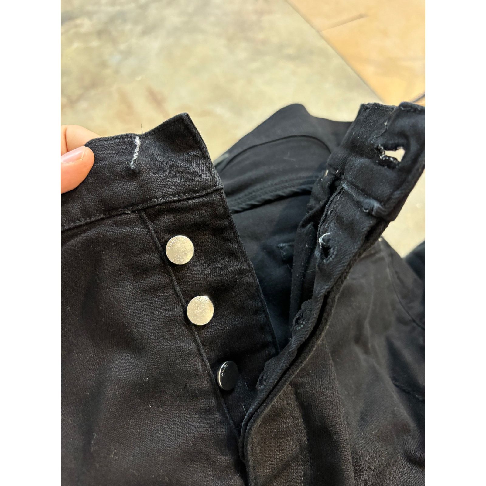 Amiri Amiri MX1 Black Aloha Patch (Missing Button) Used 34 Size US 34 / EU 50 - 2 Thumbnail