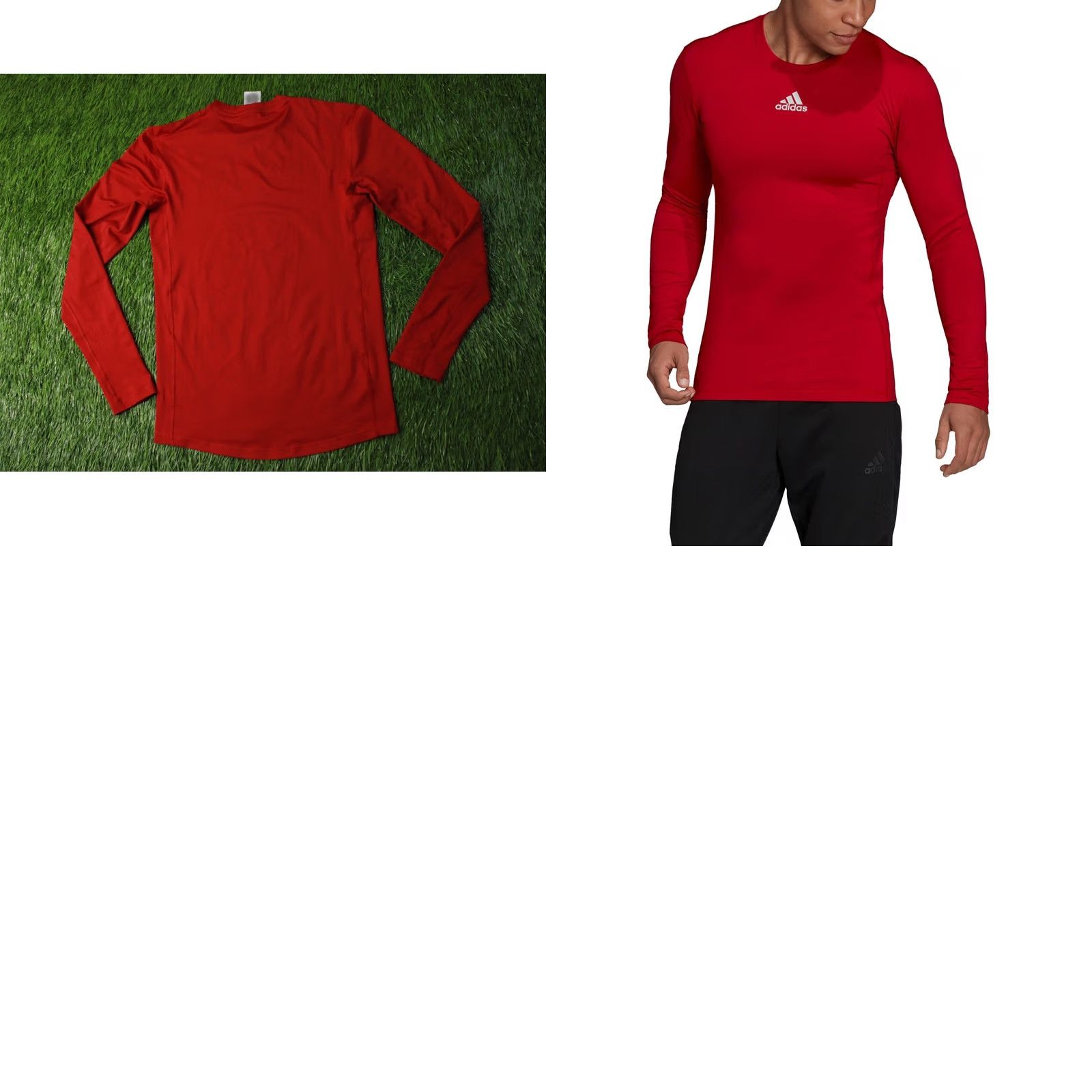 Adidas ADIDAS Techfit 2021 Compression Men Shirt Jersey Tee Regular M Red Short Long Sleeve 92% Polyester 8% Elastane Size US M / EU 48-50 / 2 - 8 Thumbnail