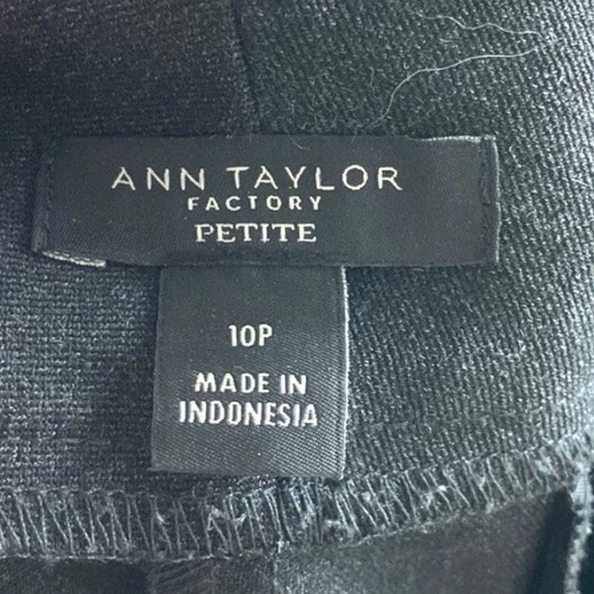 Ann Taylor Ann Taylor Factory Pants Womens Black Mid Rise Tapered Leg Stretch 10P Size 24" / US 00 / IT 34 - 4 Thumbnail