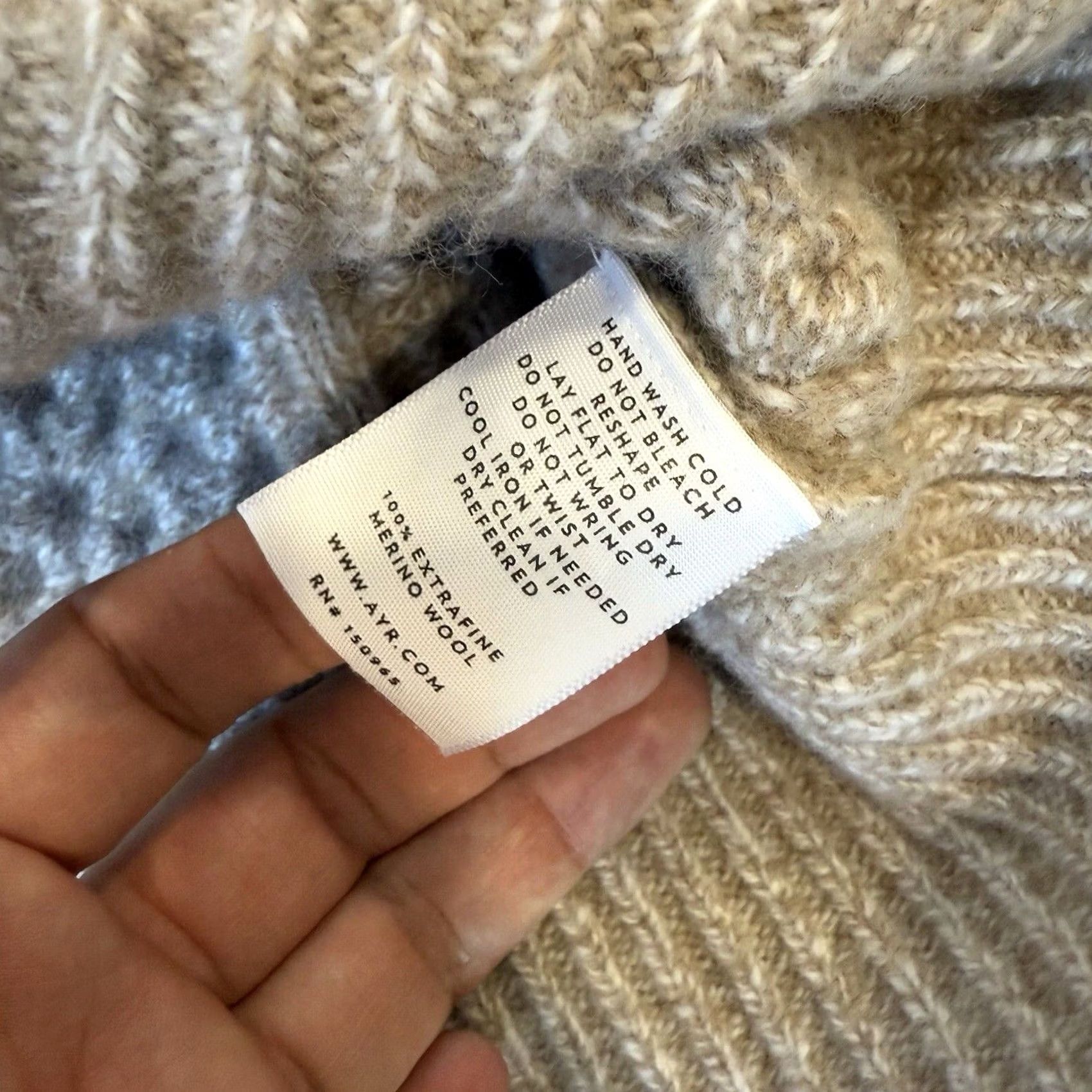 AYR AYR Le Square Sweater Women's S Oatmeal Wool Knit Pullover Studded Logo Bohemian 90s Angl—wait. Size S / US 4 / IT 40 - 6 Thumbnail