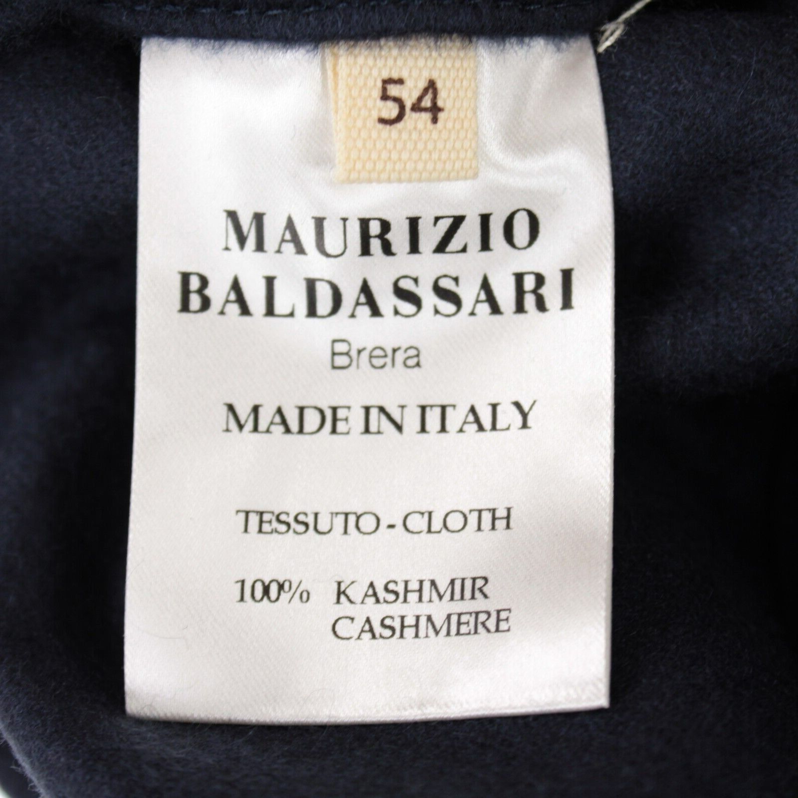 Maurizio Baldassari Blazer Size XL US In Blue Cashmere