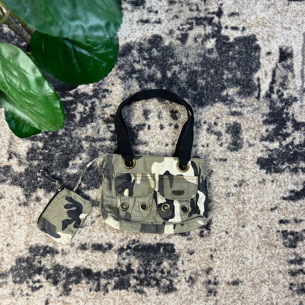 Japanese Brand Japanese Y2K Style Camo Mini Bag Streetwear 90s Size ONE SIZE - 1 Thumbnail