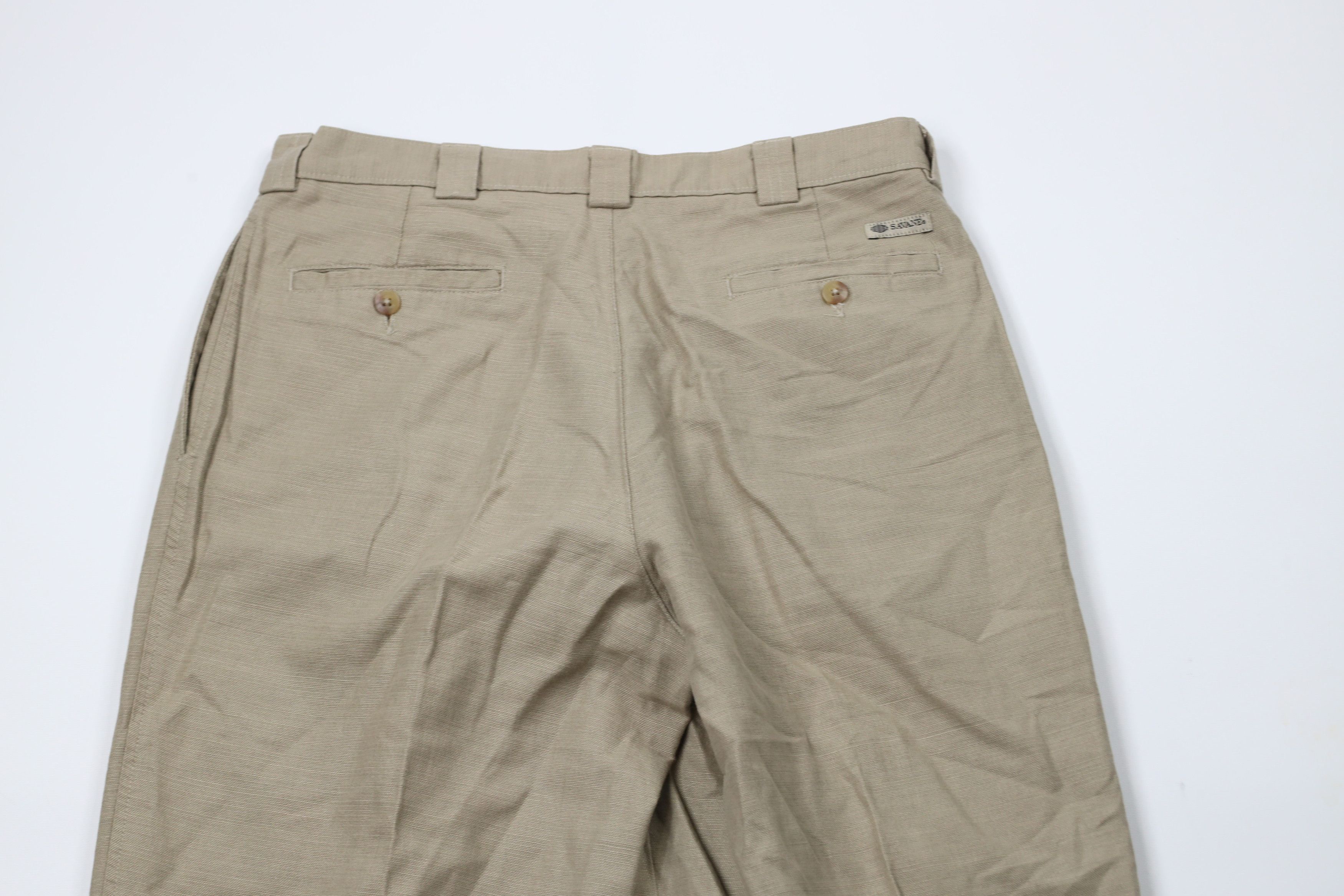 Vintage Vintage 90s Streetwear Pleated Cuffed Chino Pants Brown Size US 32 / EU 48 - 9 Thumbnail