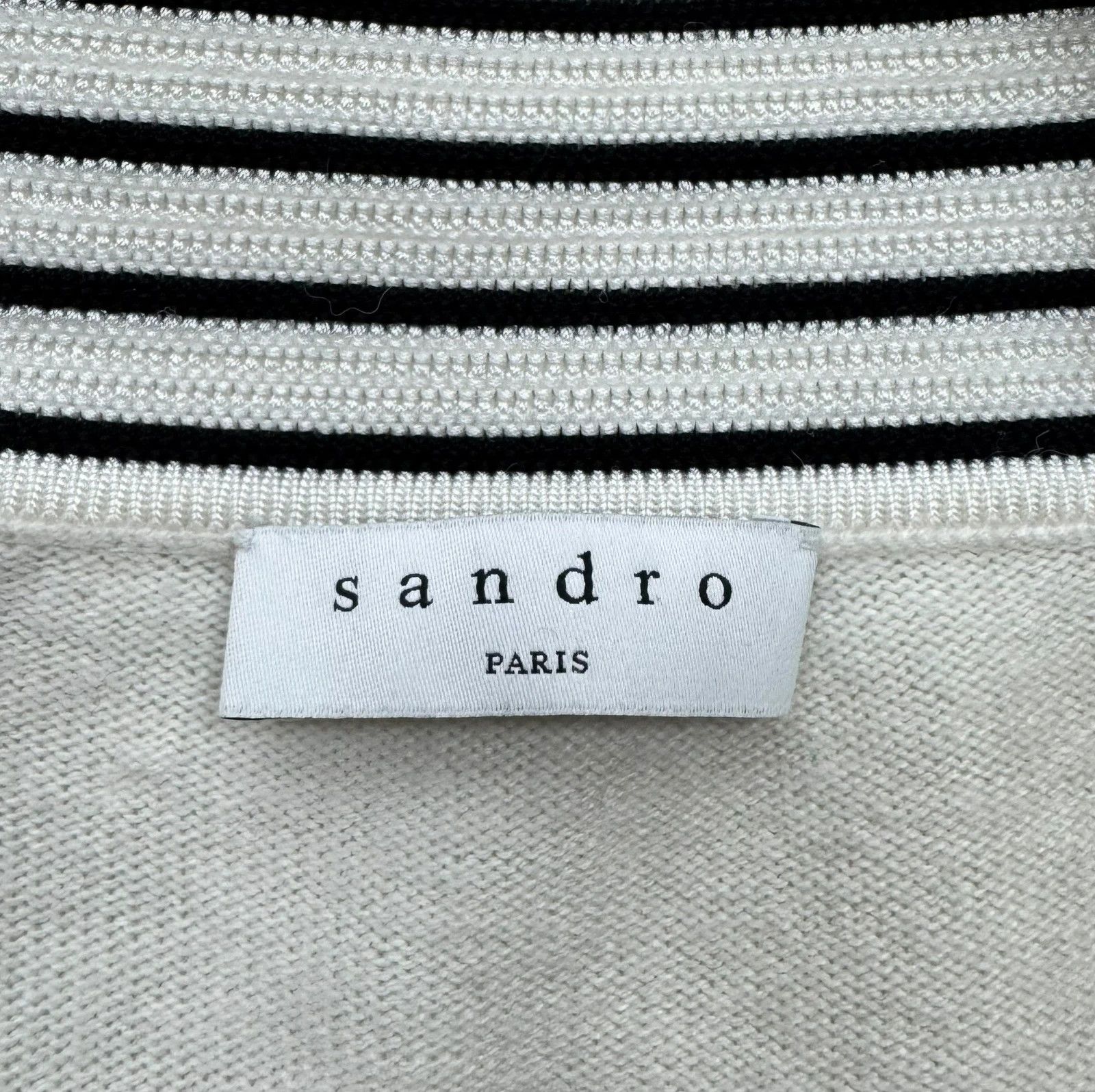 Sandro Sandro Cardigan Wool Striped size 1 Size S / US 4 / IT 40 - 9 Thumbnail