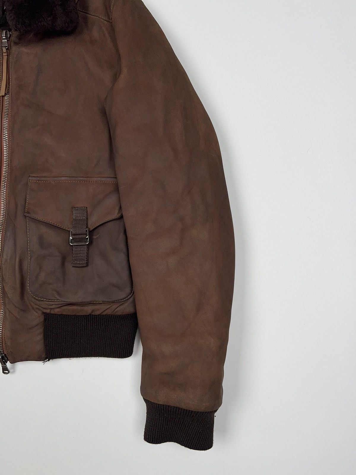 Pal Zileri Pal Zileri Lab Leather Hooded Bomber Jacket Aviator Fly Size US M / EU 48-50 / 2 - 3 Thumbnail