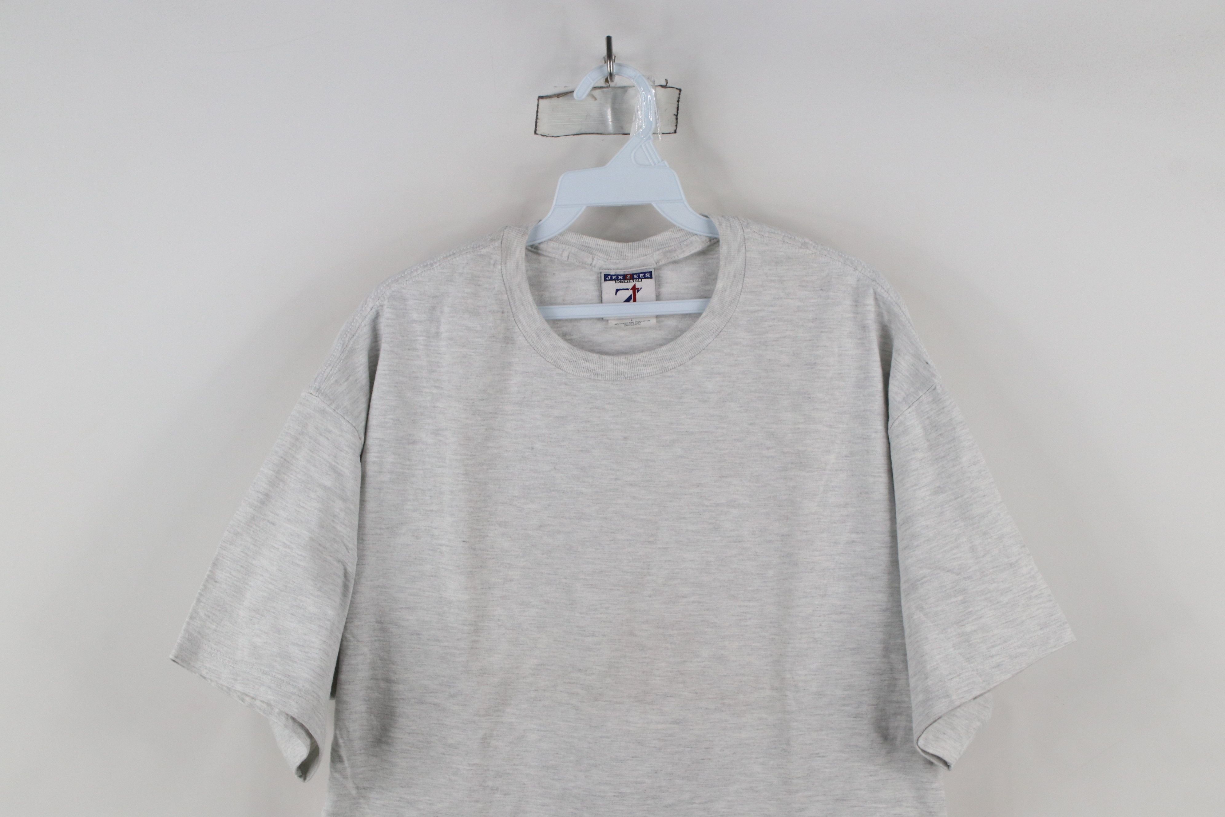 Vintage Vintage 90s Streetwear Heavyweight T-Shirt Heather Gray Size US L / EU 52-54 / 3 - 2 Thumbnail