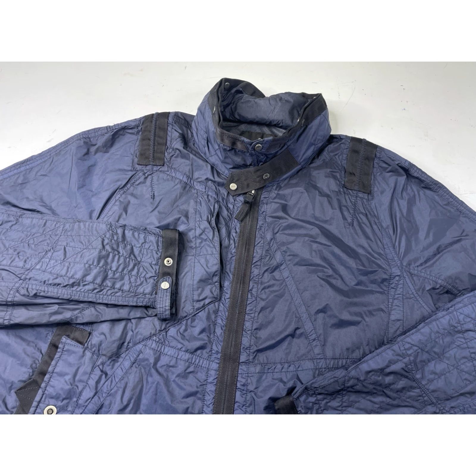 RLX Ralph Lauren RLX Ralph Lauren Mens Paratrooper Utility Nylon Blue Windbreaker Rain Jacket XXL Jacket Regular Hooded Full Zip Lightweight Nylon Lining Softshell Size US XXL / EU 58 / 5 - 2 Thumbnail