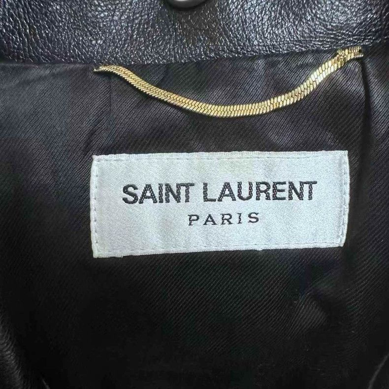 Saint Laurent Paris Saint Laurent ParisSolid zipper biker leather jacket 2504- Size XS / US 0-2 / IT 36-38 - 3 Thumbnail