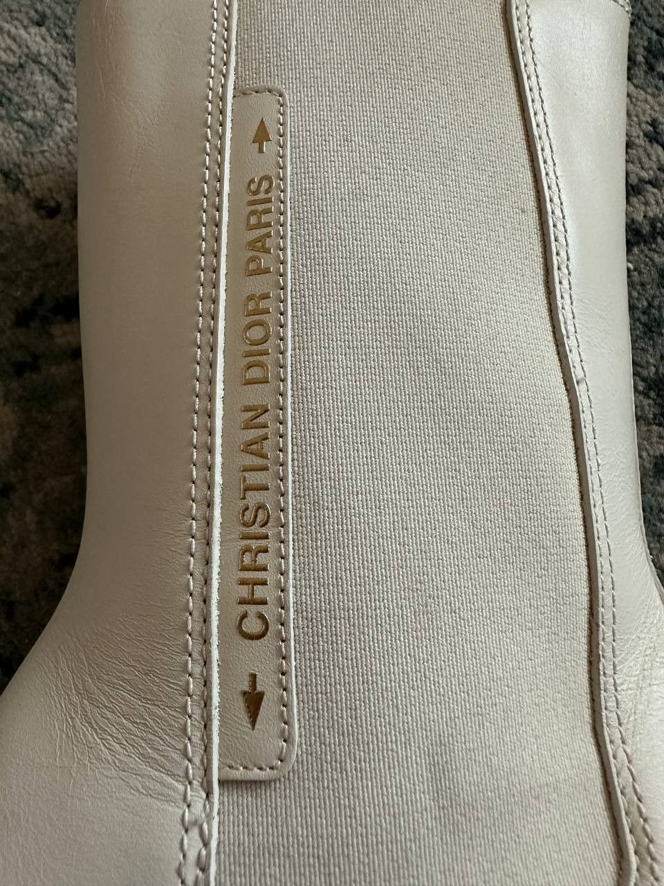 Dior Dior White Chelsea Leather Ankle Boots Size US 7 / IT 37 - 5 Thumbnail