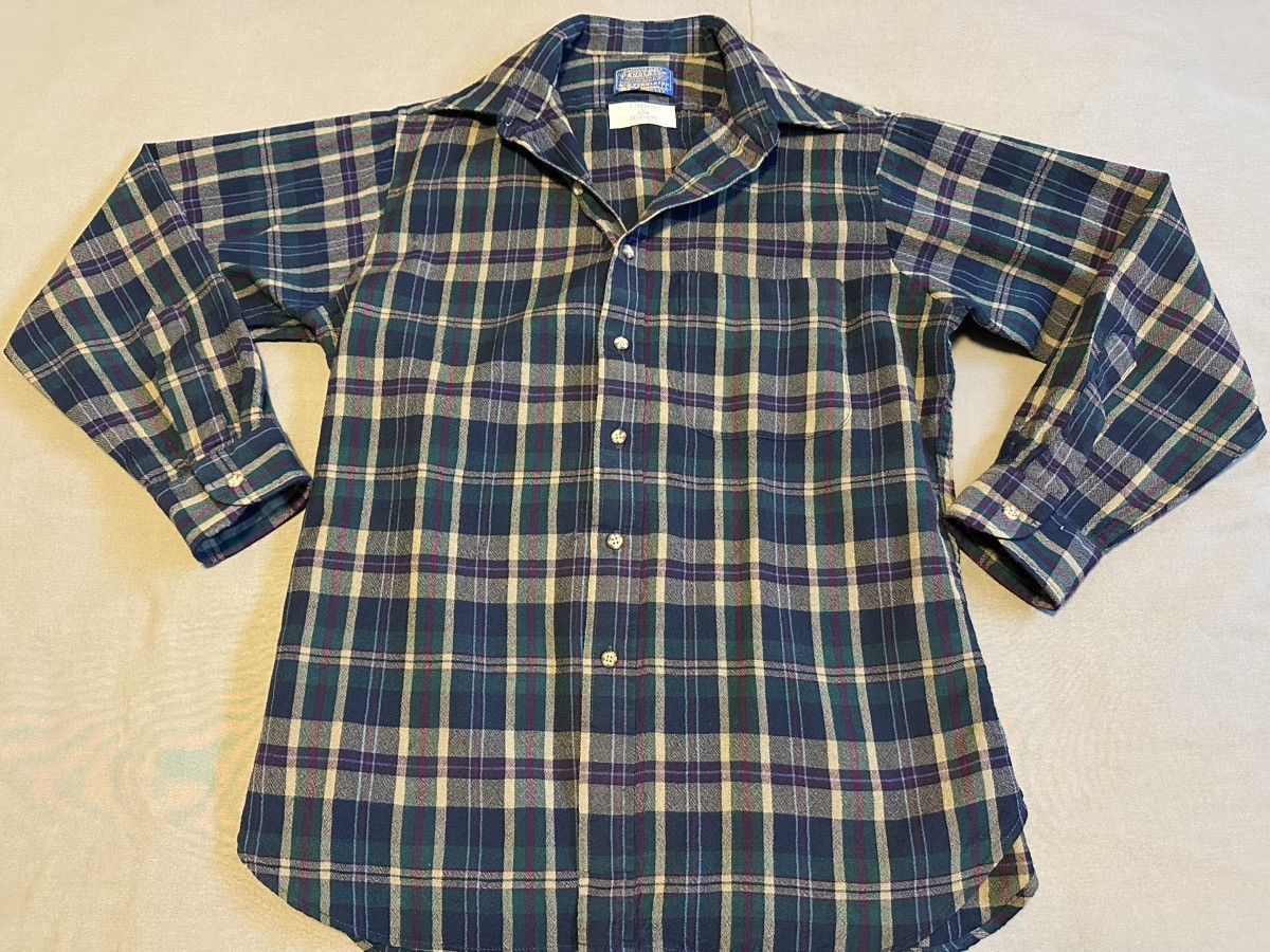 Pendleton Vintage Sir Pendleton Womens 100% Wool Plaid Button Up Shirt Size L / US 10 / IT 46 - 1 Thumbnail