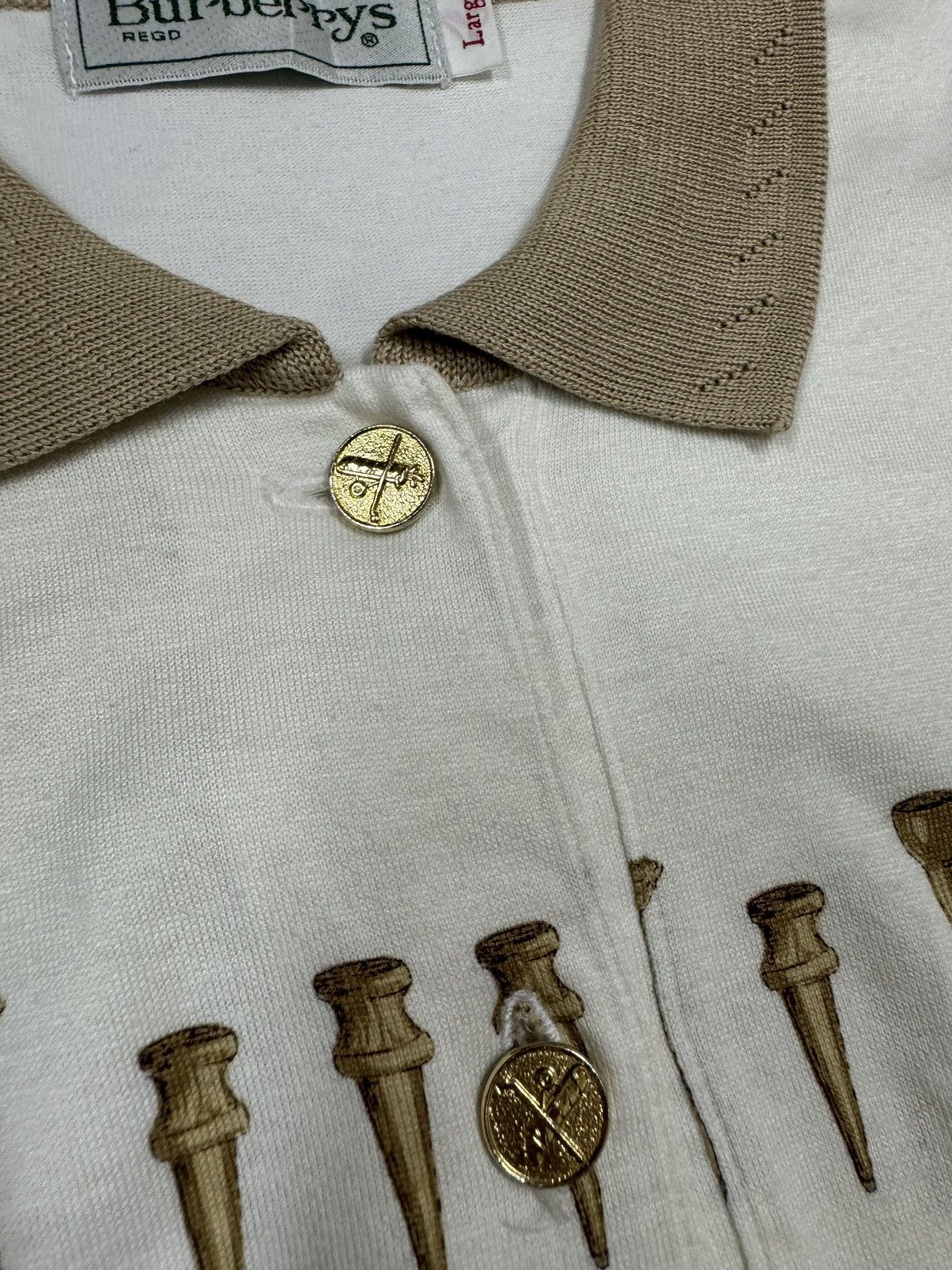 Burberry × Vintage Vtg🔥Burberrys Petite Golf Polo Shirt Size US L / EU 52-54 / 3 - 14 Thumbnail