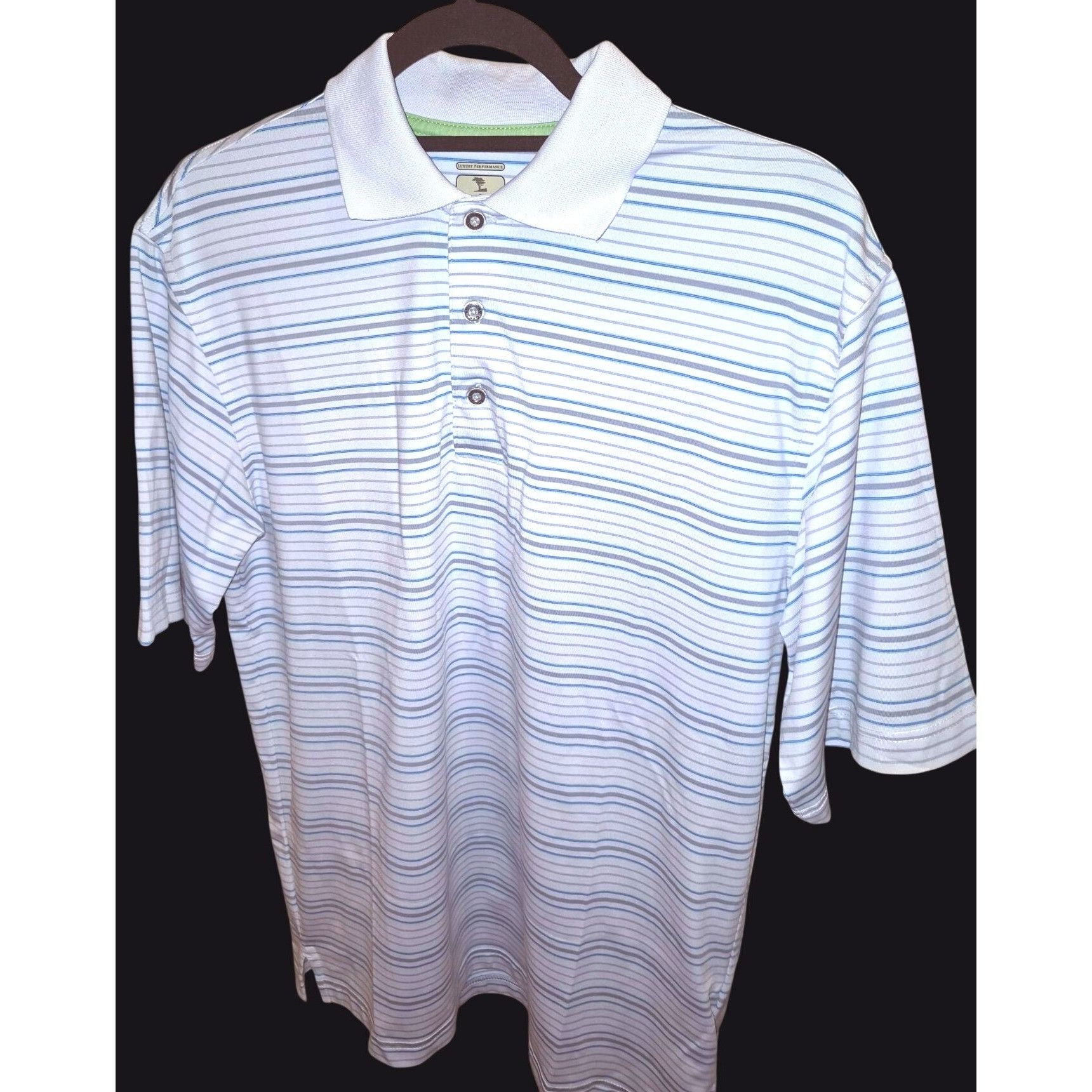 Lone Cypress By Pebble Beach Lone Cypress By Pebble Beach Luxury Performance Striped Polo Size US S / EU 44-46 / 1 - 1 Thumbnail