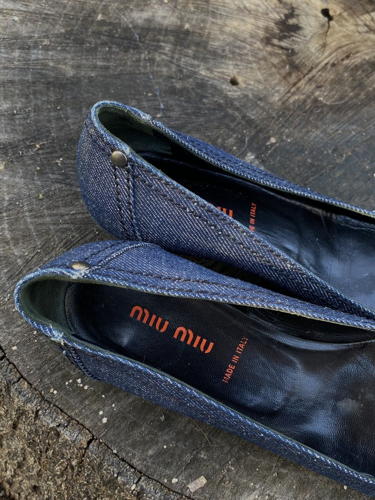 Miu Miu Vintage Miu Miu Denim Low Heel Shoe Size US 5 / IT 35 - 5 Thumbnail