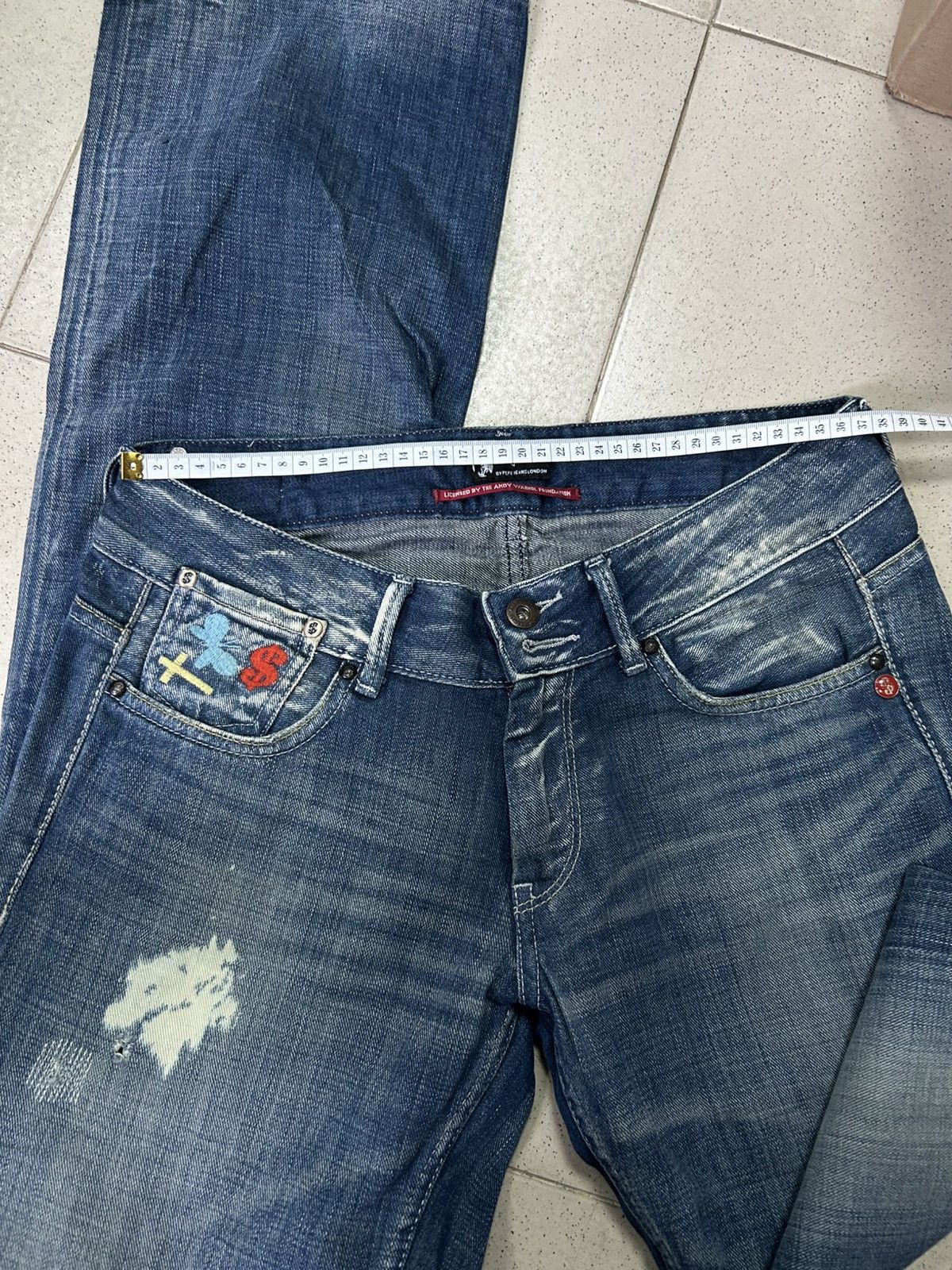 Andy Warhol Y2K Andy Warhol Pepe Jeans Art cargo JEANS Rare Retro Hype Size US 31 - 10 Thumbnail