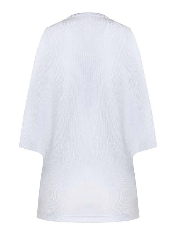 Alexander McQueen o1srvl11e0326 Draped Ribbed Tank Top in White Size S / US 4 / IT 40 - 2 Thumbnail