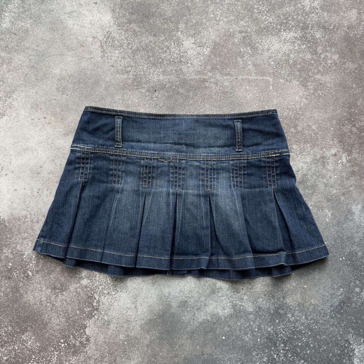 Hysteric Glamour × Japanese Brand × Vintage Y2K Super Sexy Vintage Pleated Denim Mini Skirt Size 28" / US 6 / IT 42 - 6 Thumbnail