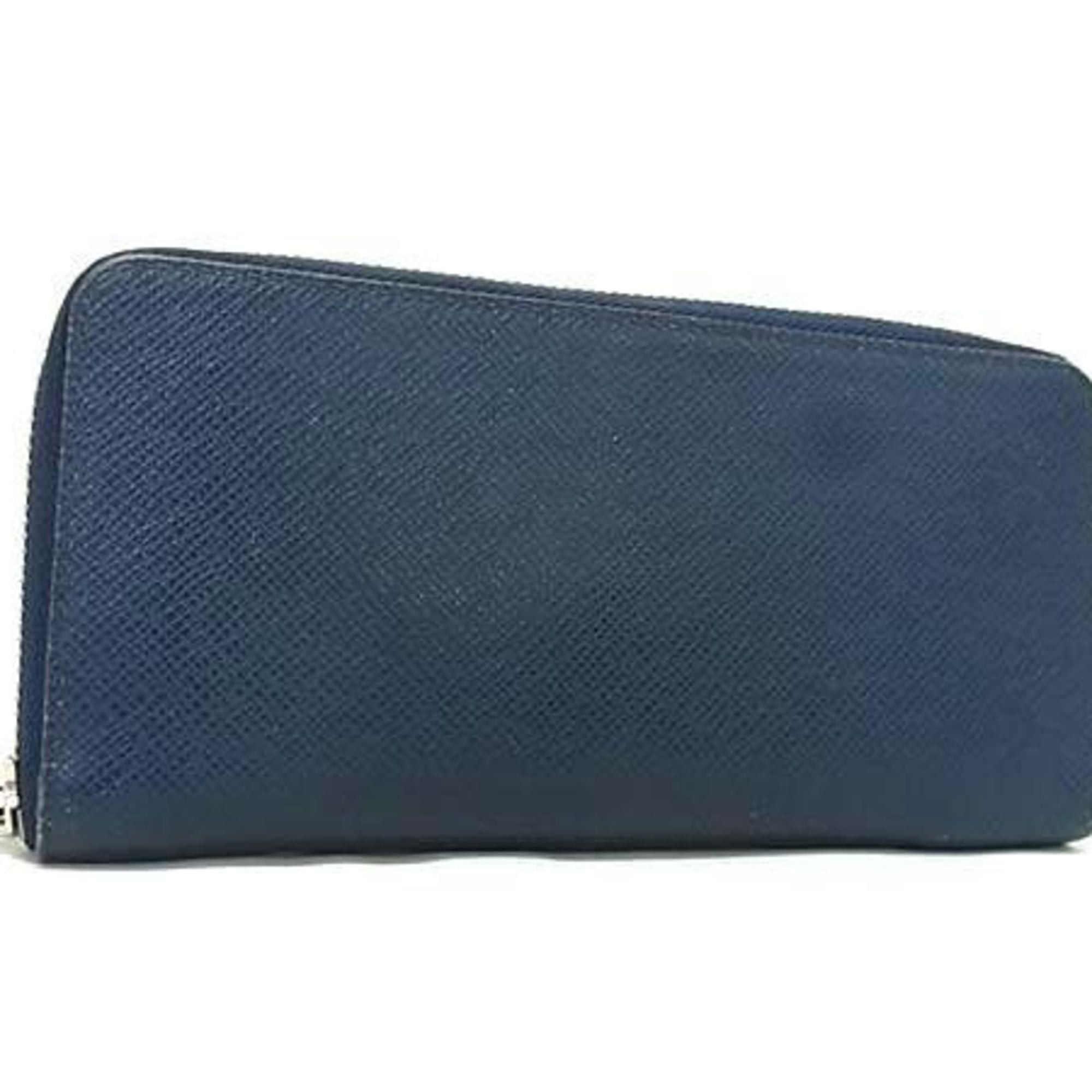 Louis Vuitton Louis Vuitton Zippy Wallet Vertical M30510 Blue Marine (Navy) Taiga Men's Round Long Size ONE SIZE - 1 Thumbnail