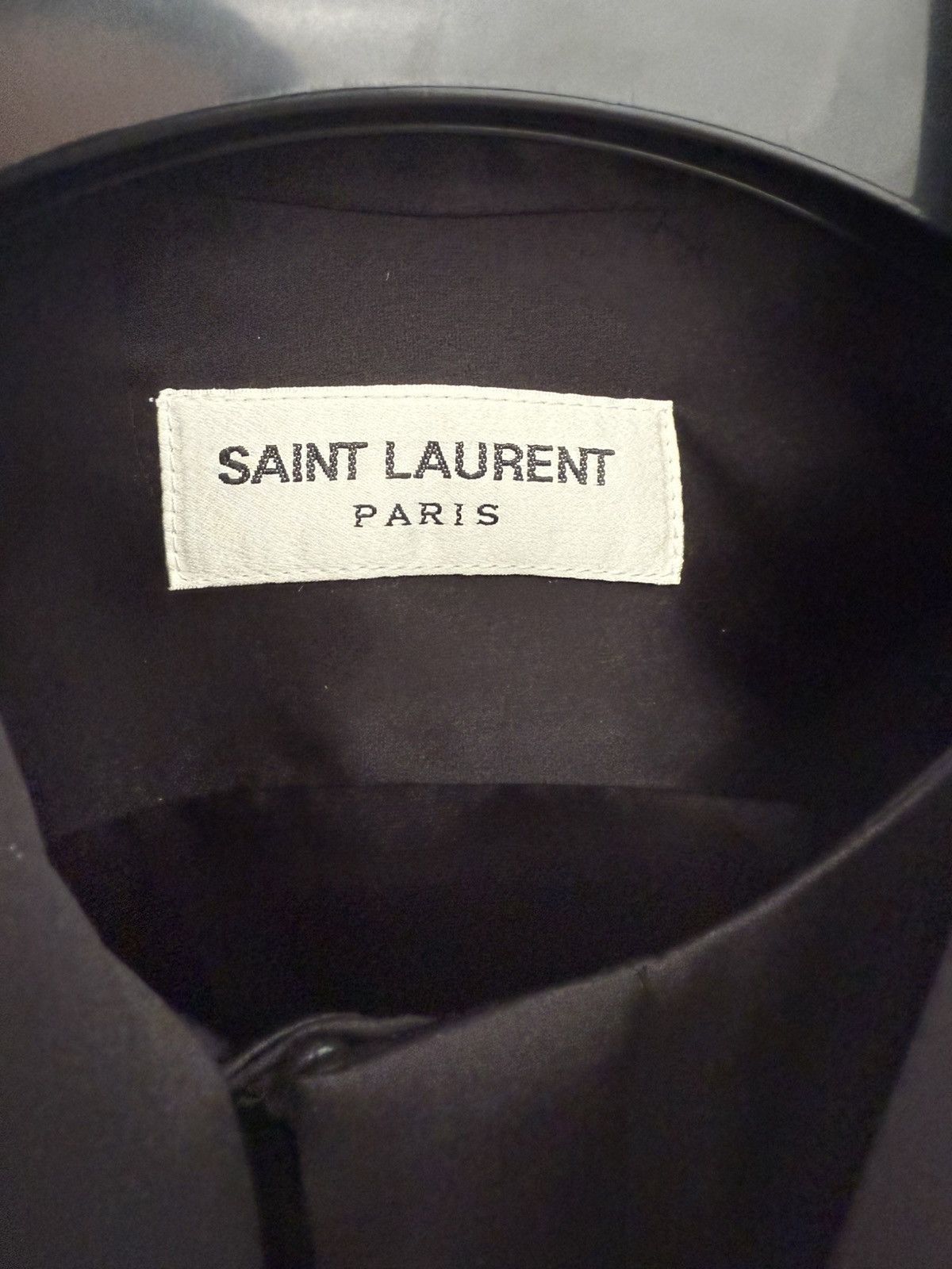 Saint Laurent Paris FW23 Saint Laurent Silk Lavalliere-Neck Shirt Noir Size US S / EU 44-46 / 1 - 11 Thumbnail